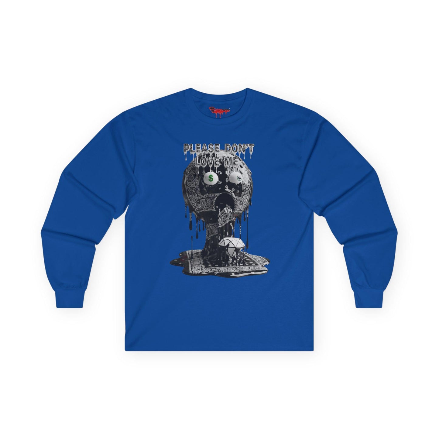 Please Don't Graphic Long Sleeve Tee, Music Lover Gift, Retro Vibe Shirt, Halloween Apparel, Casual Unisex Top