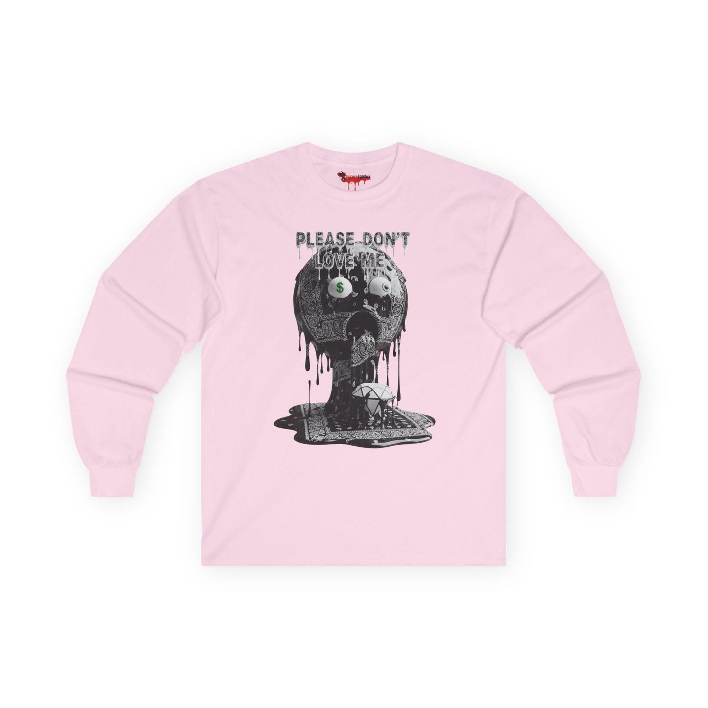 Please Don't Graphic Long Sleeve Tee, Music Lover Gift, Retro Vibe Shirt, Halloween Apparel, Casual Unisex Top
