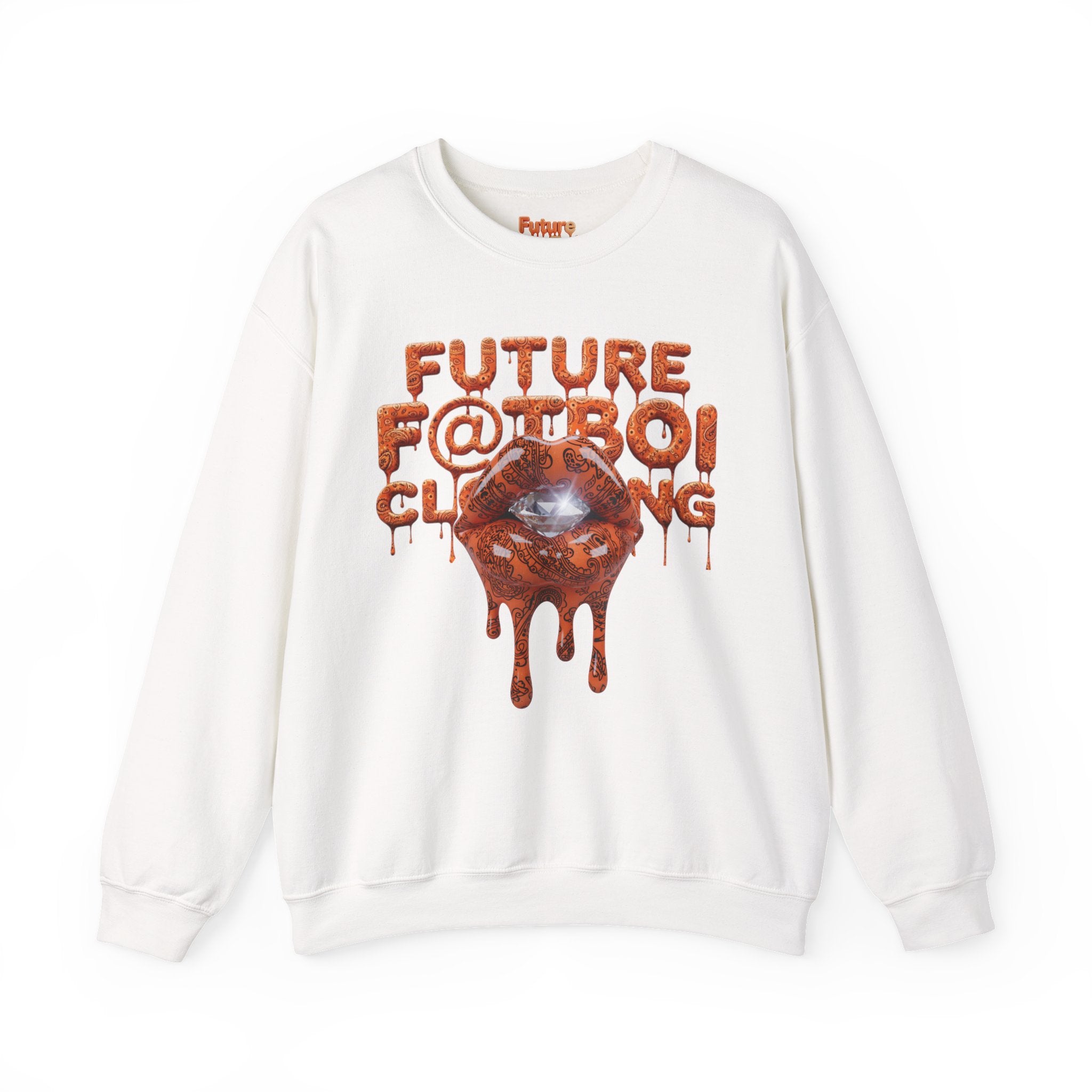 Future Fatboi Orange Diamonds - Unisex Heavy Blend™ Crewneck Sweatshirt