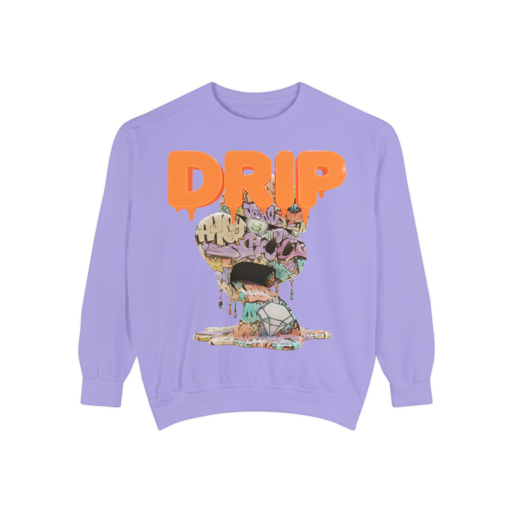 GRAFFITI HOG DRIP FUTURE F@TBOI CLOTHING DESIGN - Drip Graphic Unisex Sweatshirt, Urban Streetwear, Casual Oversized Fashion, Gift for Teens, Cozy Fall Layering