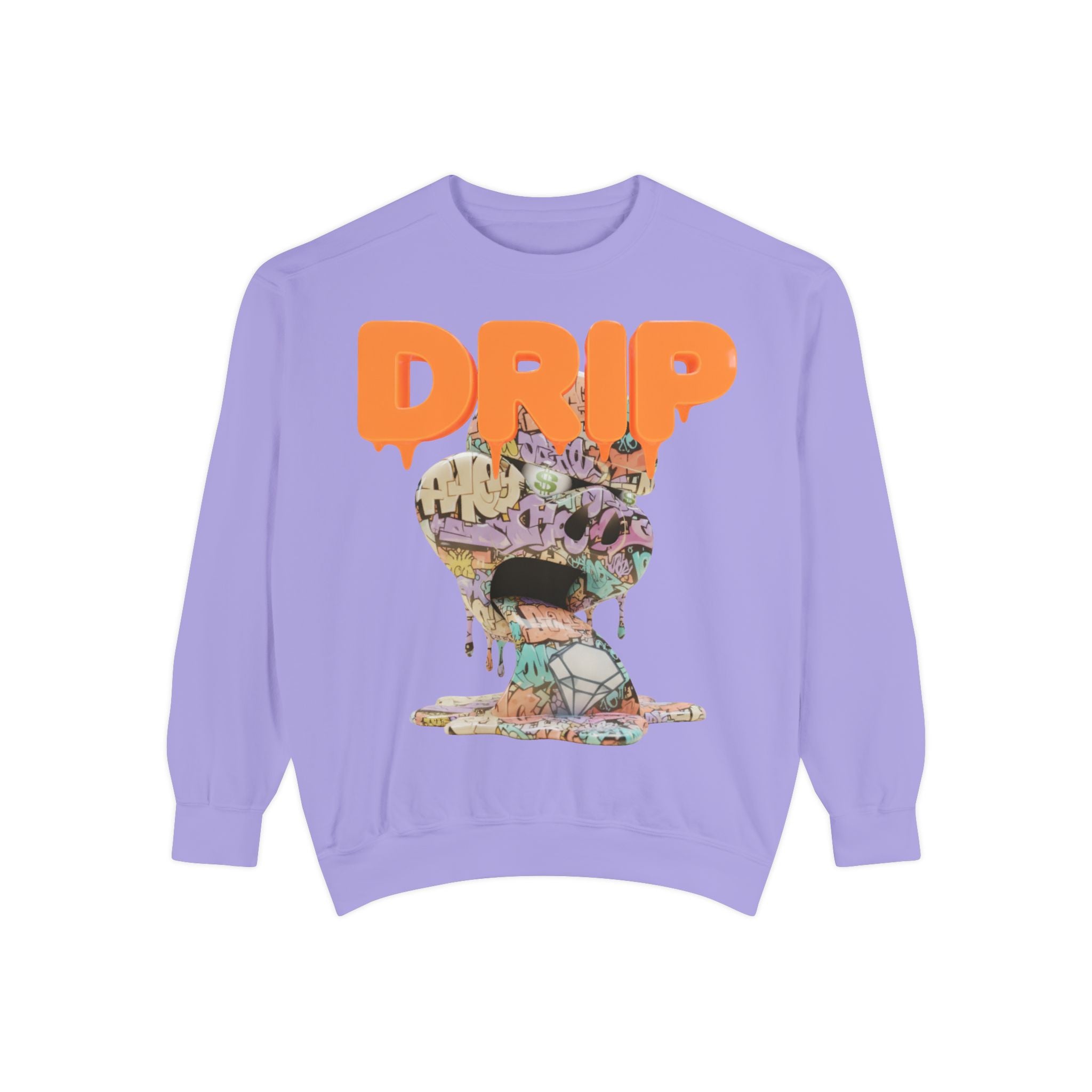 GRAFFITI HOG DRIP FUTURE F@TBOI CLOTHING DESIGN - Drip Graphic Unisex Sweatshirt, Urban Streetwear, Casual Oversized Fashion, Gift for Teens, Cozy Fall Layering