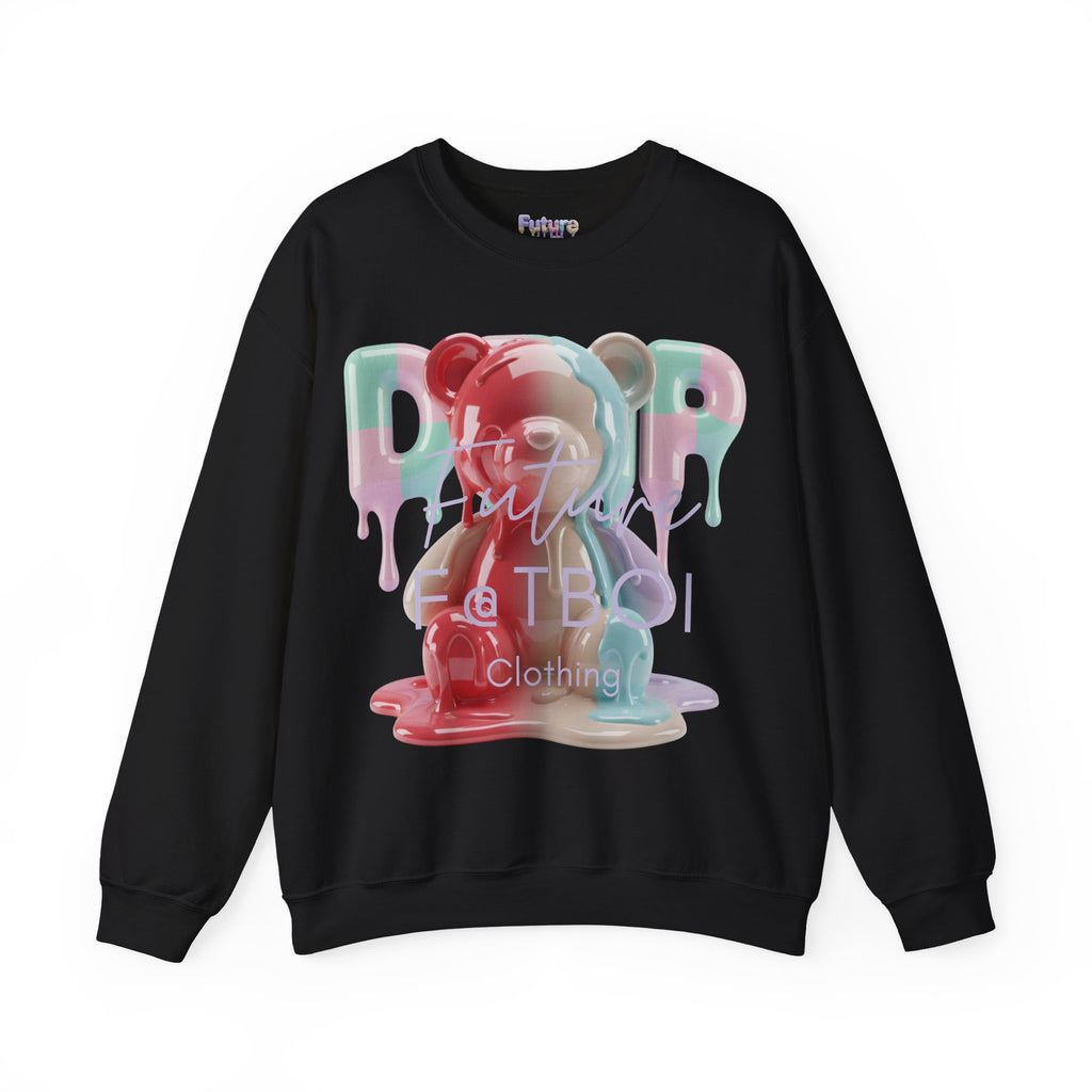 Future Fatboi Clothing Colorful Drippy Bear Crewneck Sweatshirt
