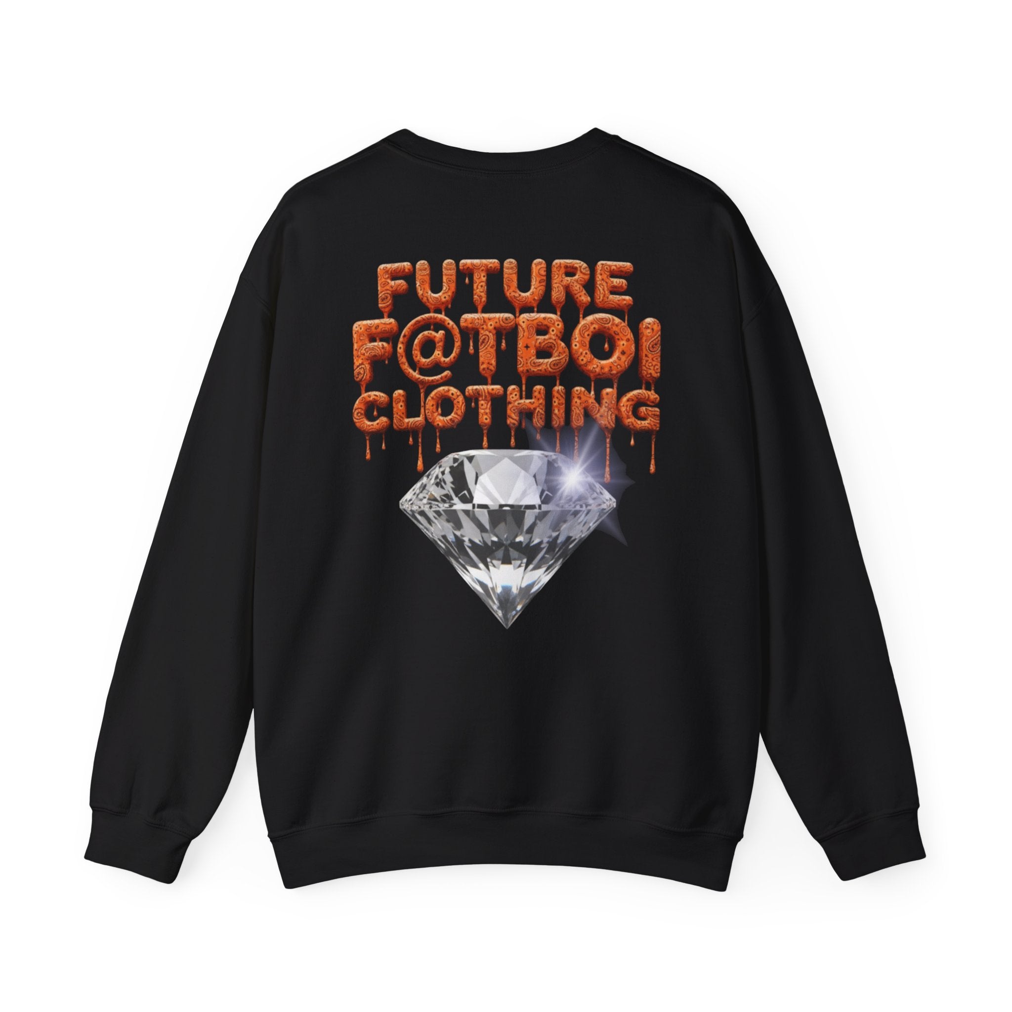Future Fatboi Orange Diamonds - Unisex Heavy Blend™ Crewneck Sweatshirt