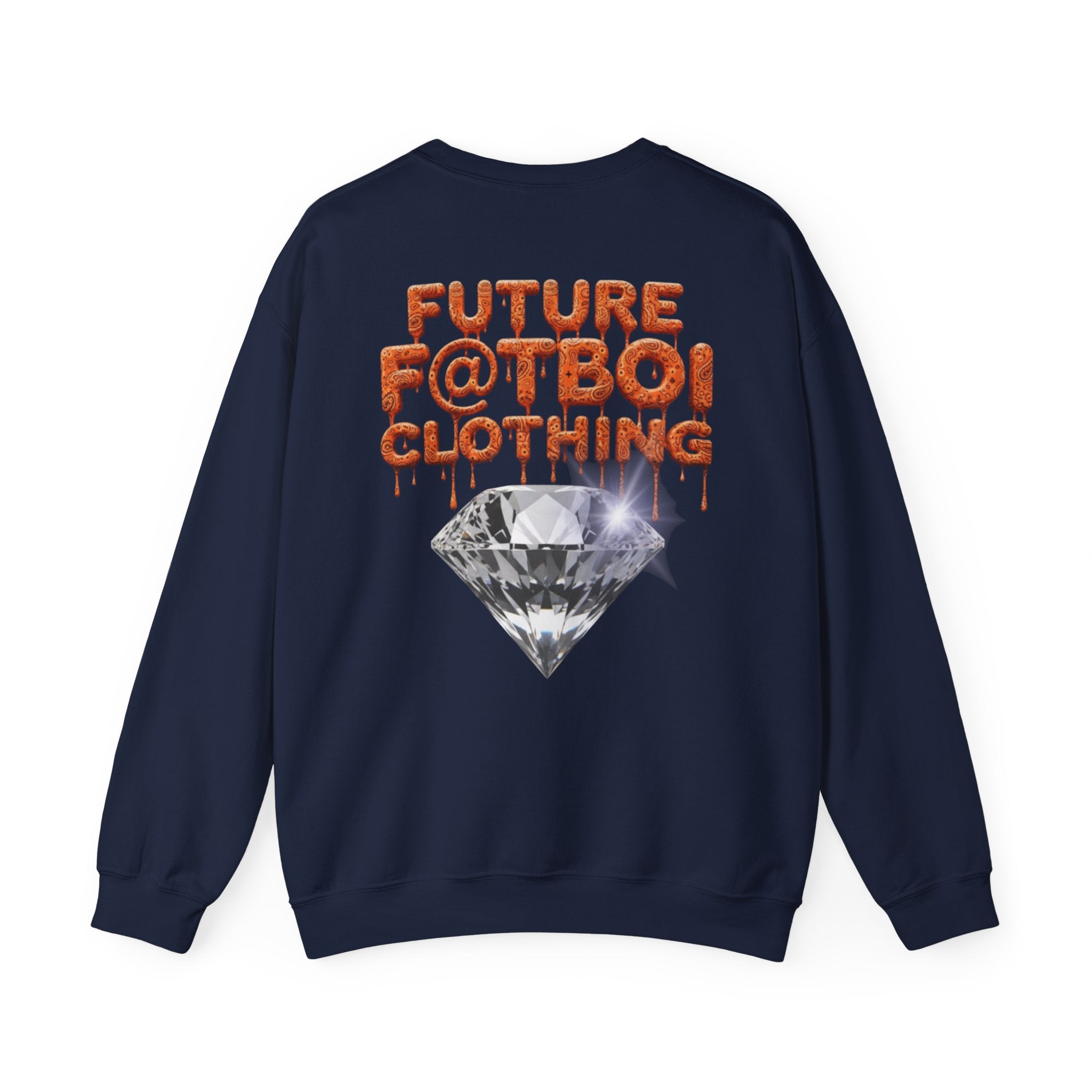 Future Fatboi Orange Diamonds - Unisex Heavy Blend™ Crewneck Sweatshirt