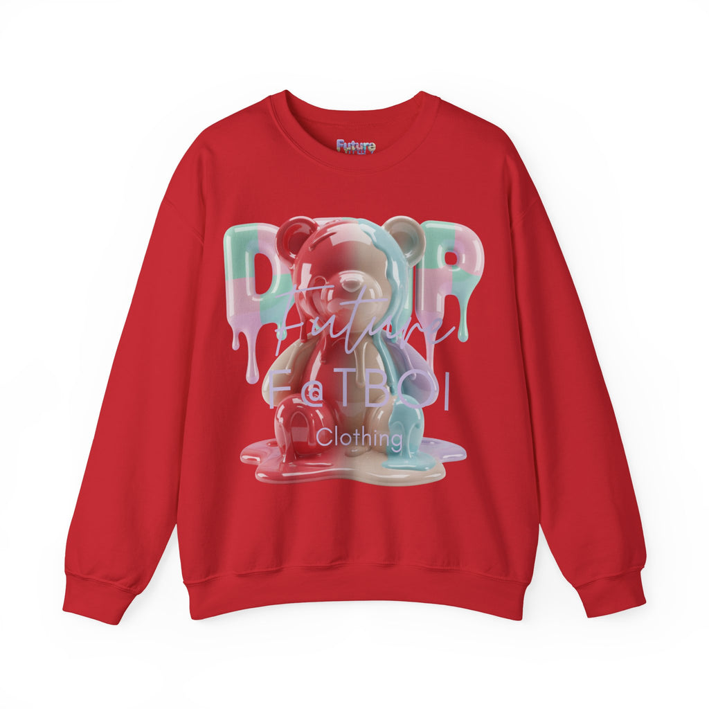 Future Fatboi Clothing Colorful Drippy Bear Crewneck Sweatshirt