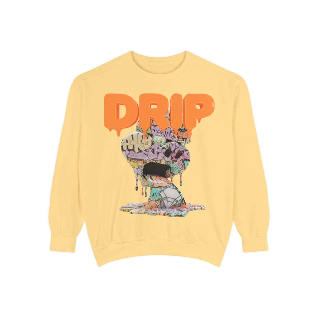 GRAFFITI HOG DRIP FUTURE F@TBOI CLOTHING DESIGN - Drip Graphic Unisex Sweatshirt, Urban Streetwear, Casual Oversized Fashion, Gift for Teens, Cozy Fall Layering