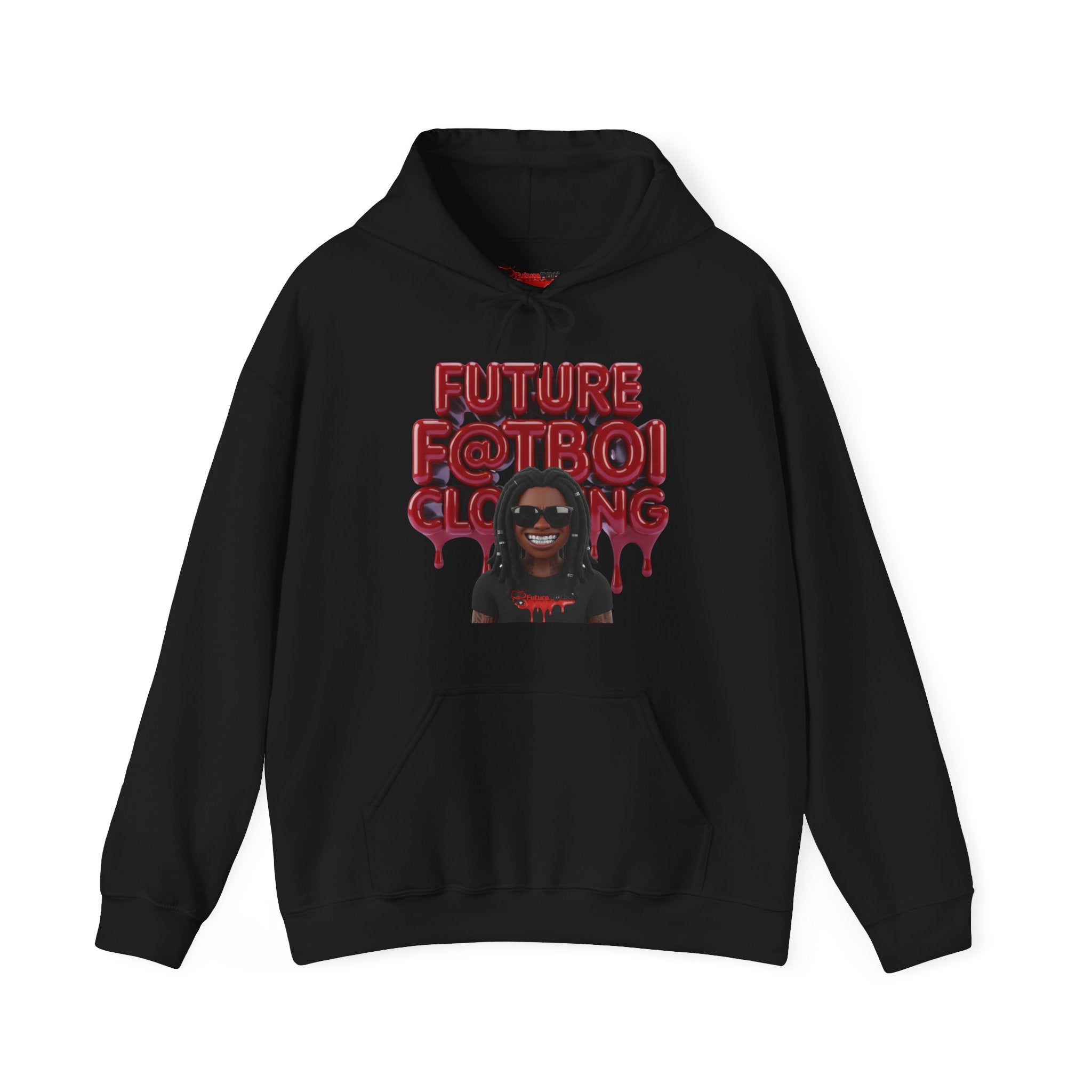 Future Fatboi Clothing Hoodie, Unisex Black Sweatshirt, Trendy Streetwear, Graphic Hoodie, Fashion Gift for Hip-Hop Lovers
