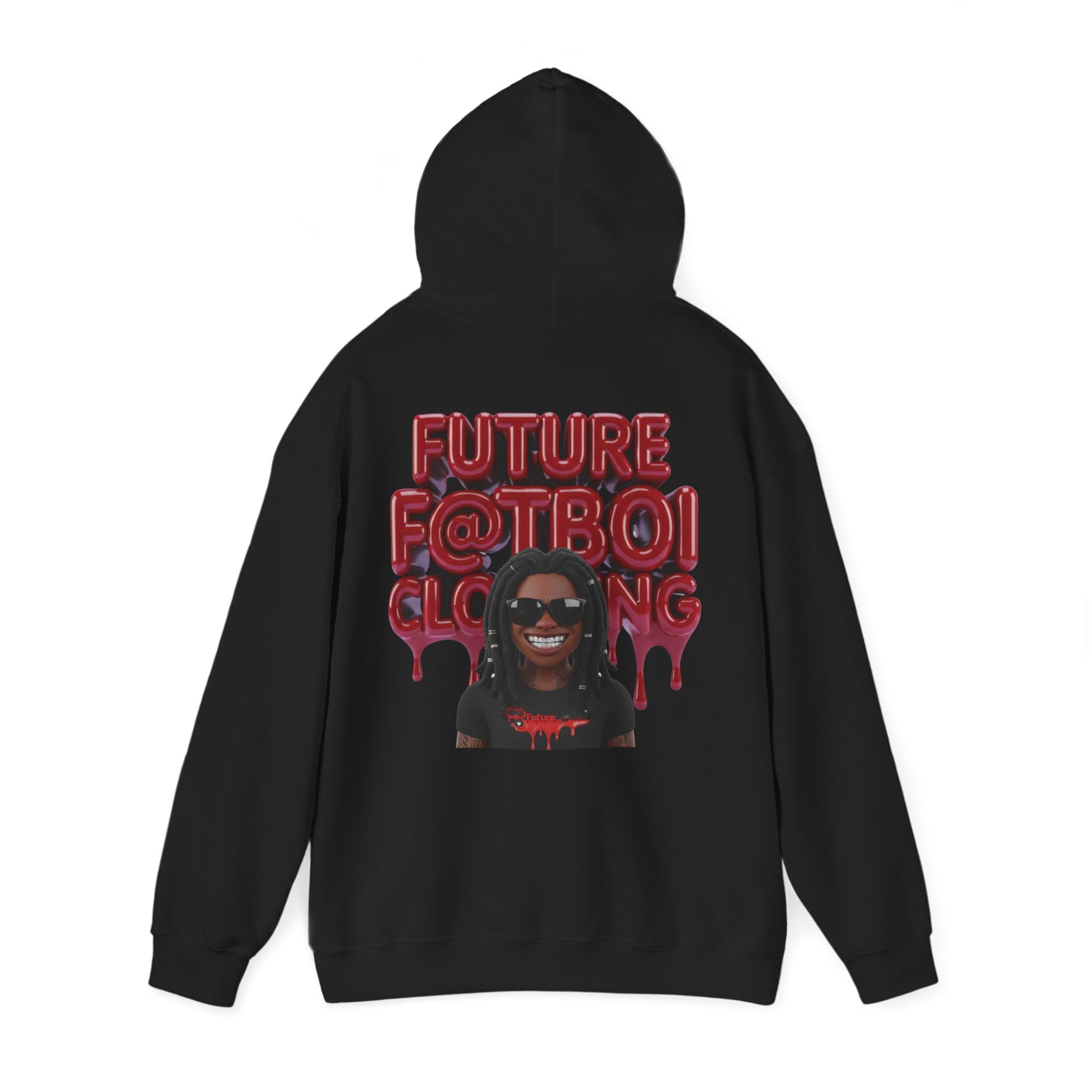 Future Fatboi Clothing Hoodie, Unisex Black Sweatshirt, Trendy Streetwear, Graphic Hoodie, Fashion Gift for Hip-Hop Lovers
