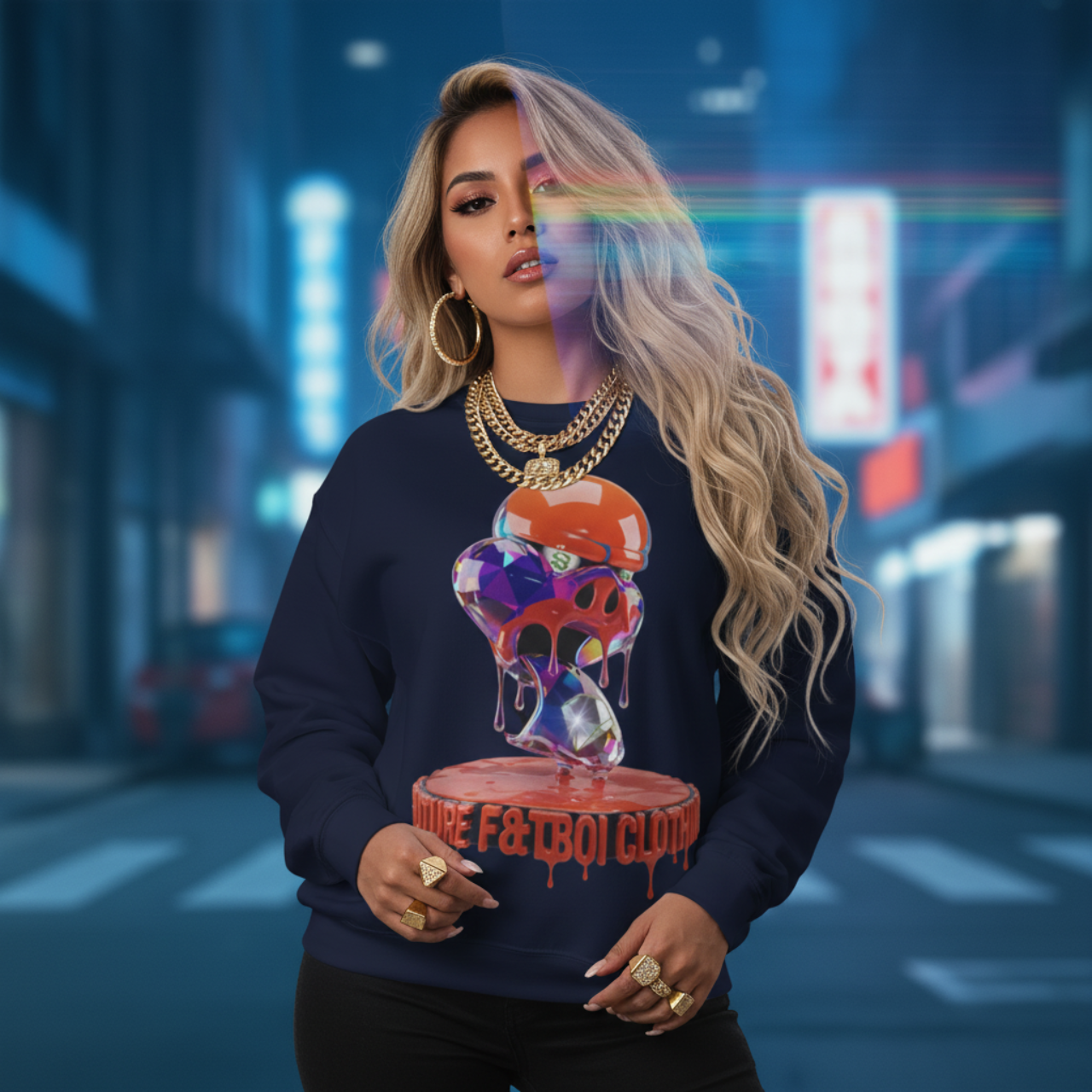 Future Fatboi Trophy Hog - Sweatshirt | Unisex Crewneck, Casual Style, Streetwear Fashion, Gift for Art Lovers, Cozy Graphic Jumper