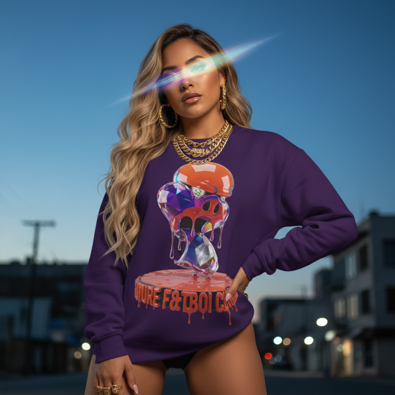 Future Fatboi Trophy Hog - Sweatshirt | Unisex Crewneck, Casual Style, Streetwear Fashion, Gift for Art Lovers, Cozy Graphic Jumper