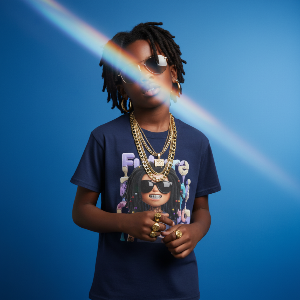 Kids Tee - FUTURE F@TBOI LOGO DRIP Design, Streetwear, Cool Kids Clothing