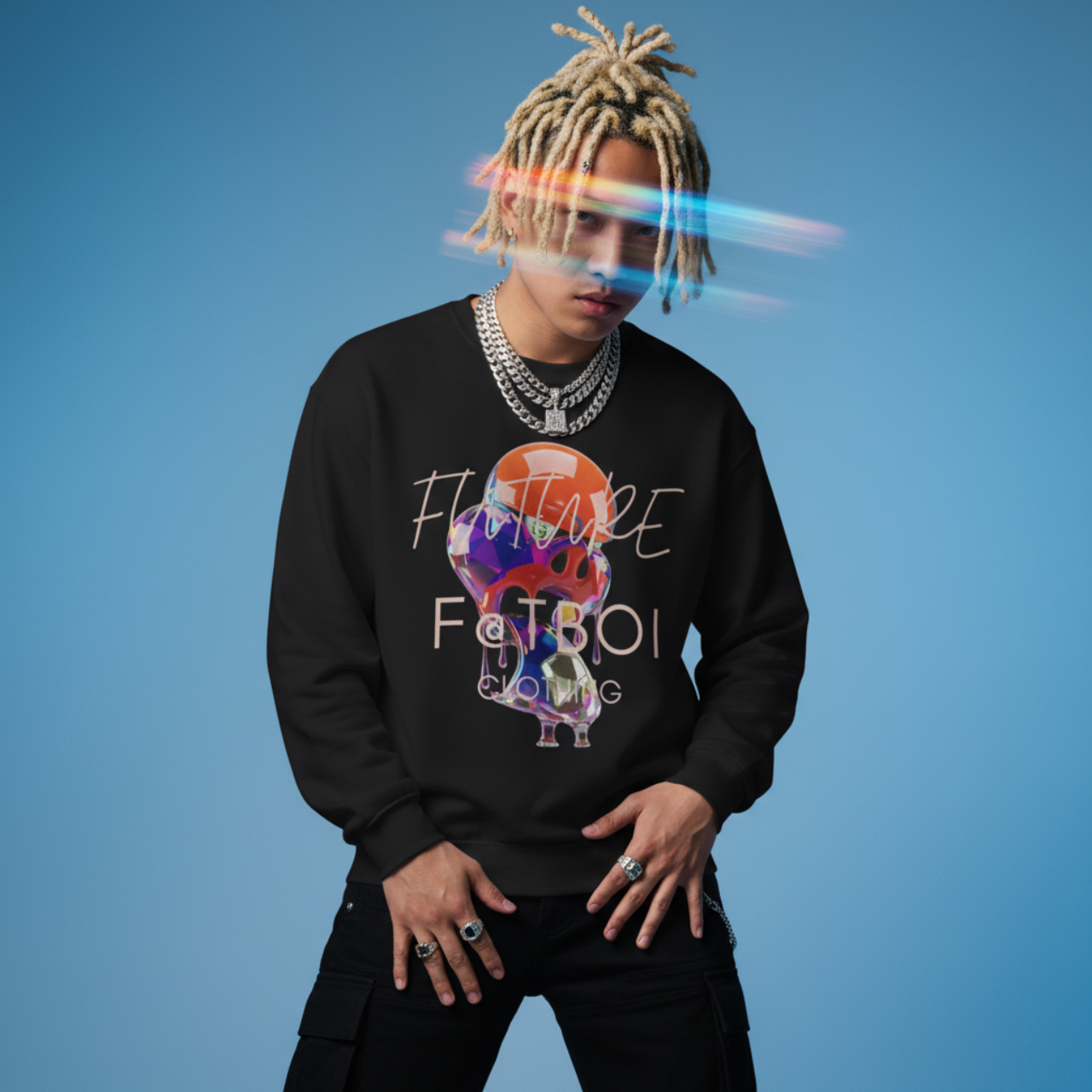 Future Fatboi Crystal Drip - Unisex Heavy Blend™ Crewneck Sweatshirt