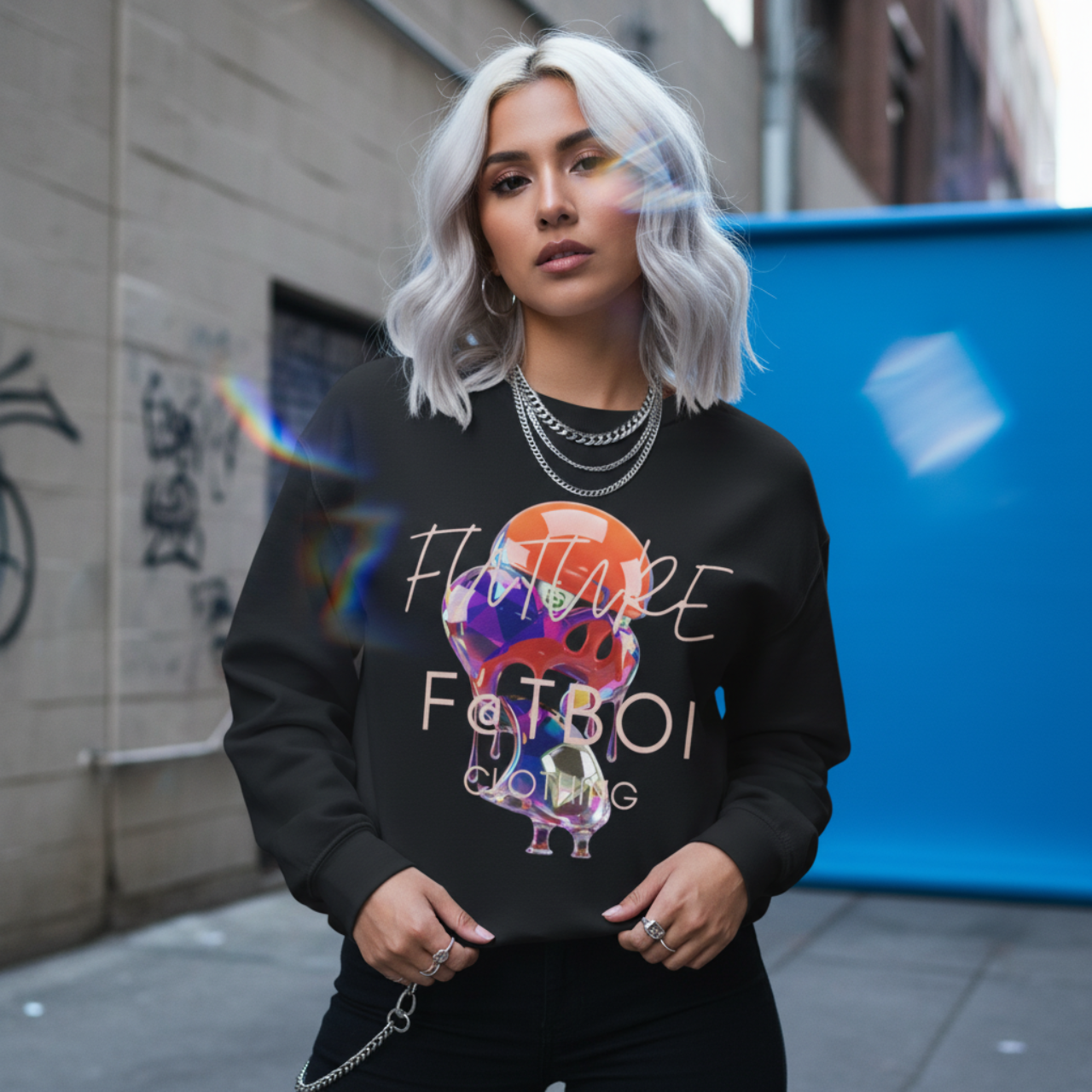 Future Fatboi Crystal Drip - Unisex Heavy Blend™ Crewneck Sweatshirt
