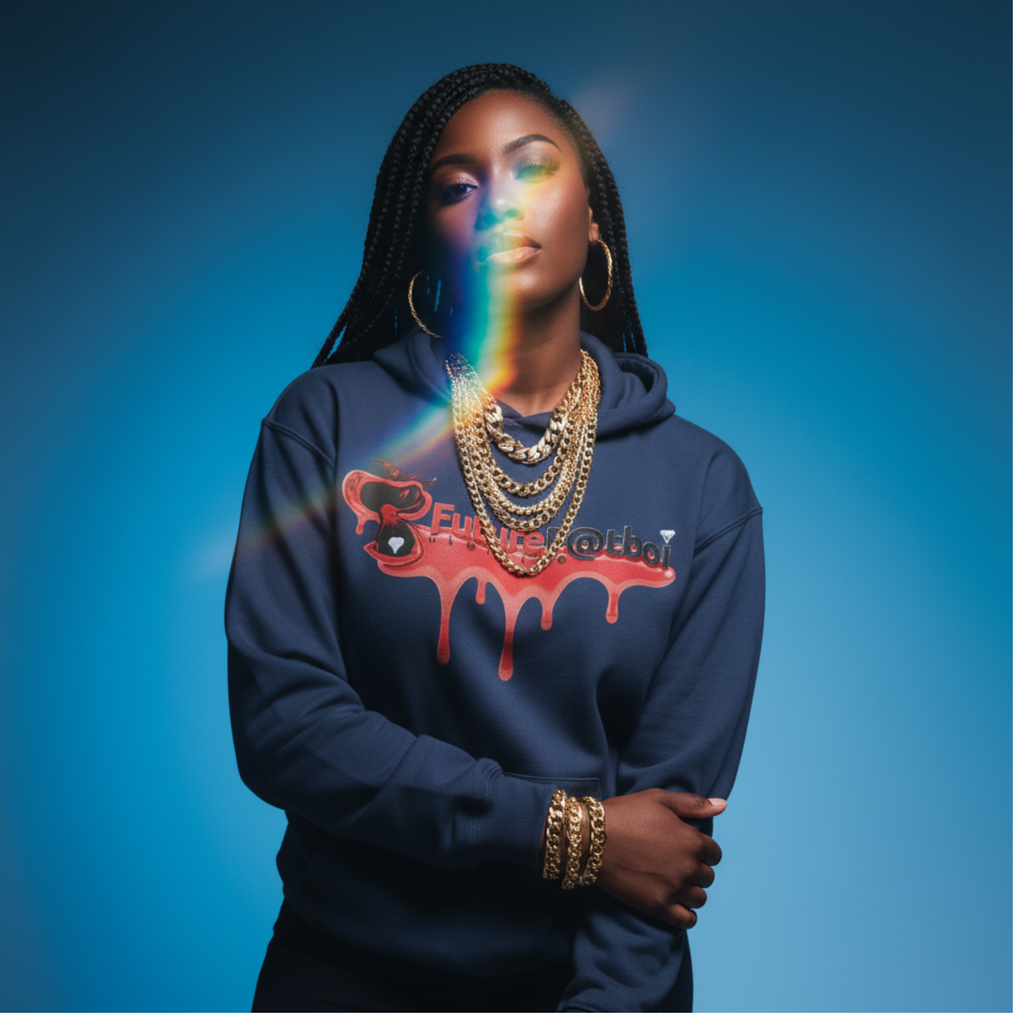 Hooded Sweatshirt - FUTURE FaTBOI Drip Logo Design