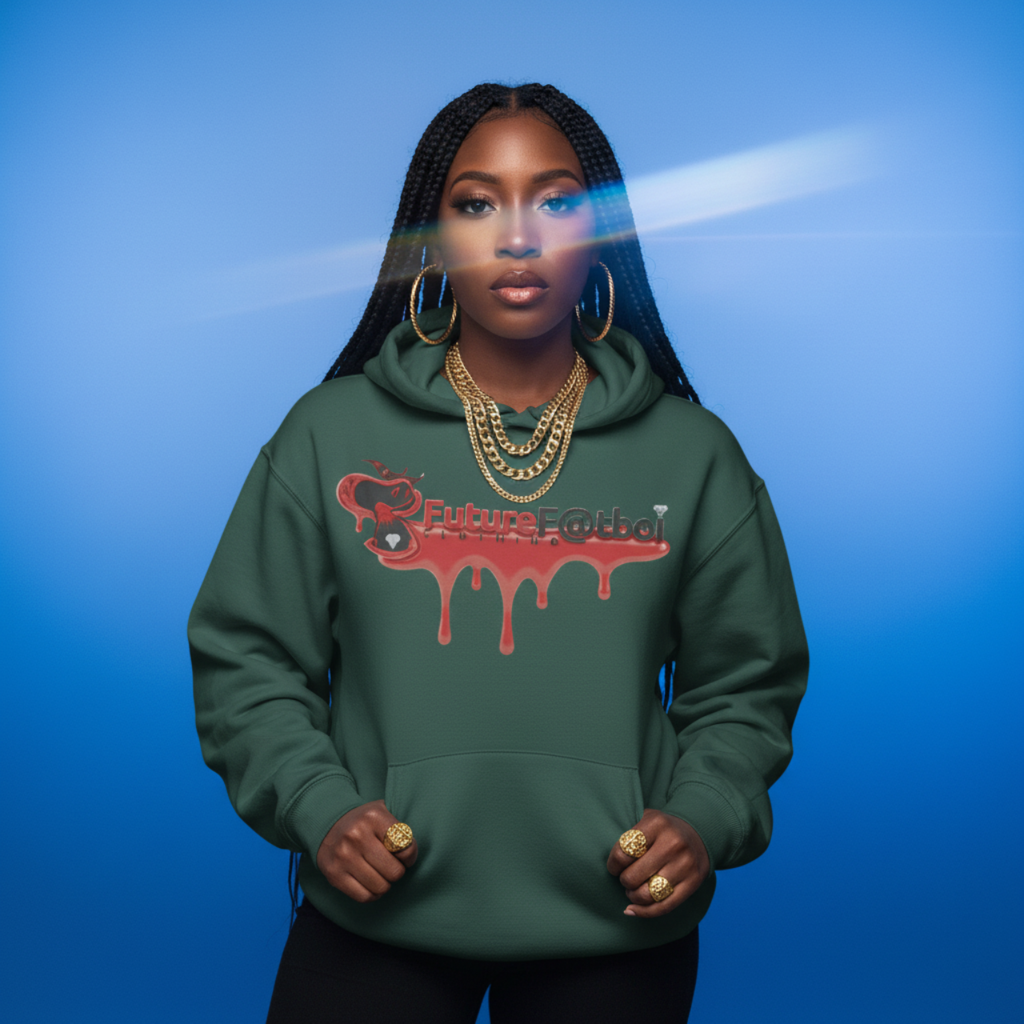 Hooded Sweatshirt - FUTURE FaTBOI Drip Logo Design