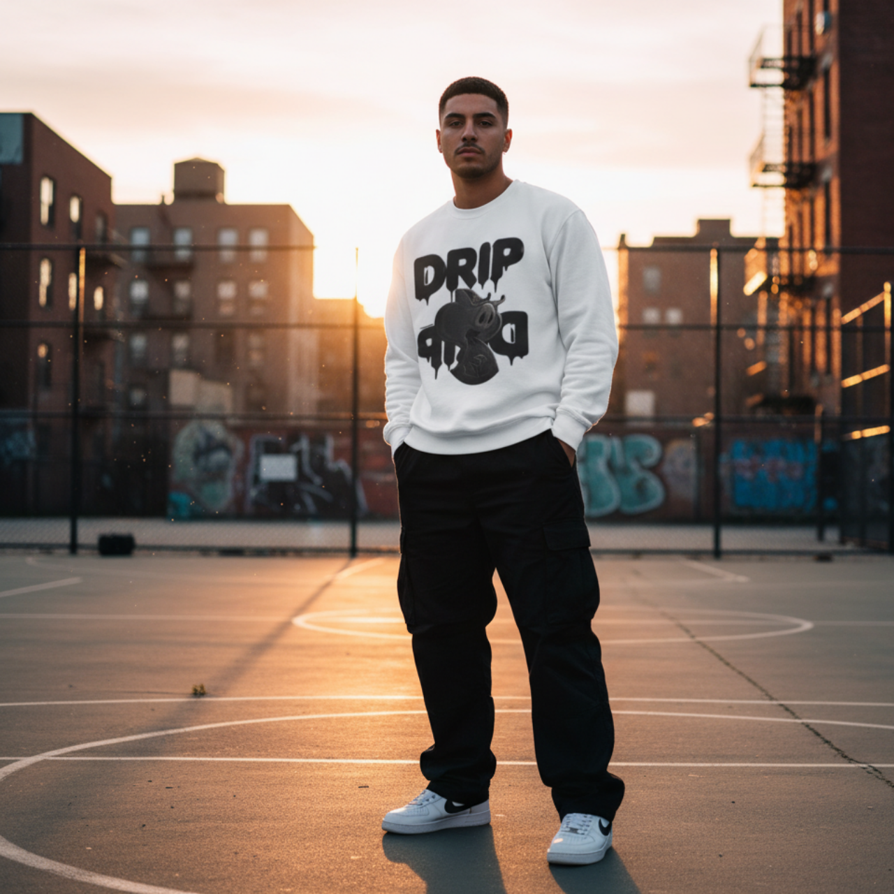 Future Fatboi Clothing Liquorice  Drip Unisex Fleece Sweatshirt, Drip Style Crewneck, Streetwear Fashion, Casual Warmth, Perfect for Gifting