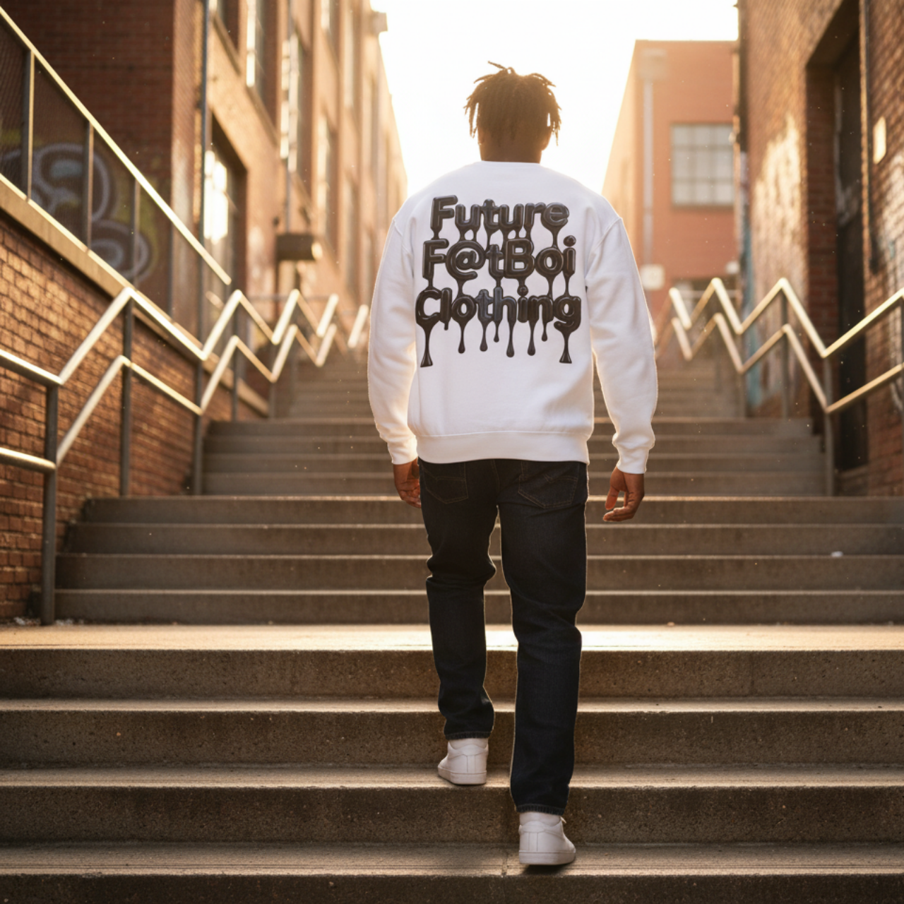 Future Fatboi Clothing Liquorice  Drip Unisex Fleece Sweatshirt, Drip Style Crewneck, Streetwear Fashion, Casual Warmth, Perfect for Gifting