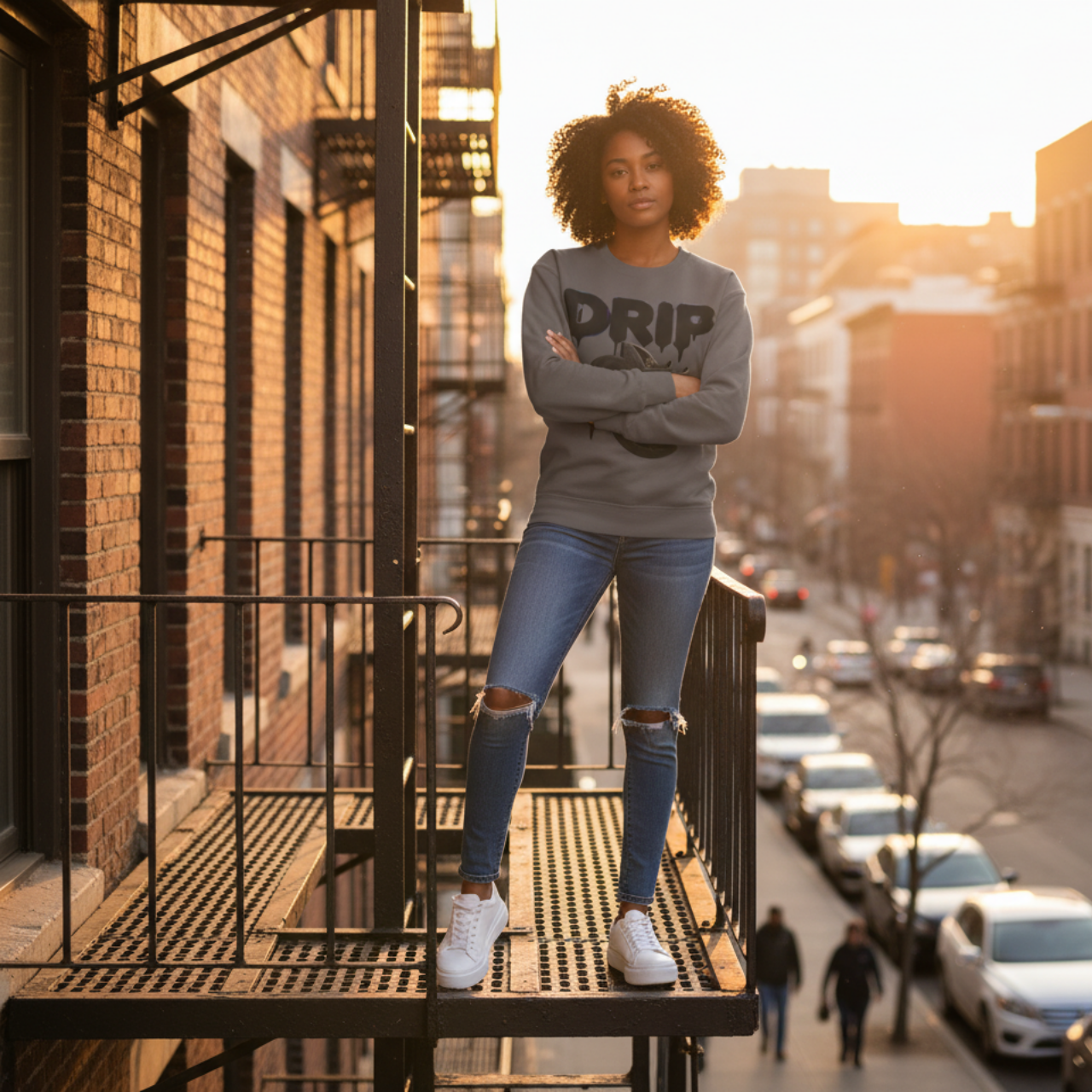 Future Fatboi Clothing Liquorice  Drip Unisex Fleece Sweatshirt, Drip Style Crewneck, Streetwear Fashion, Casual Warmth, Perfect for Gifting