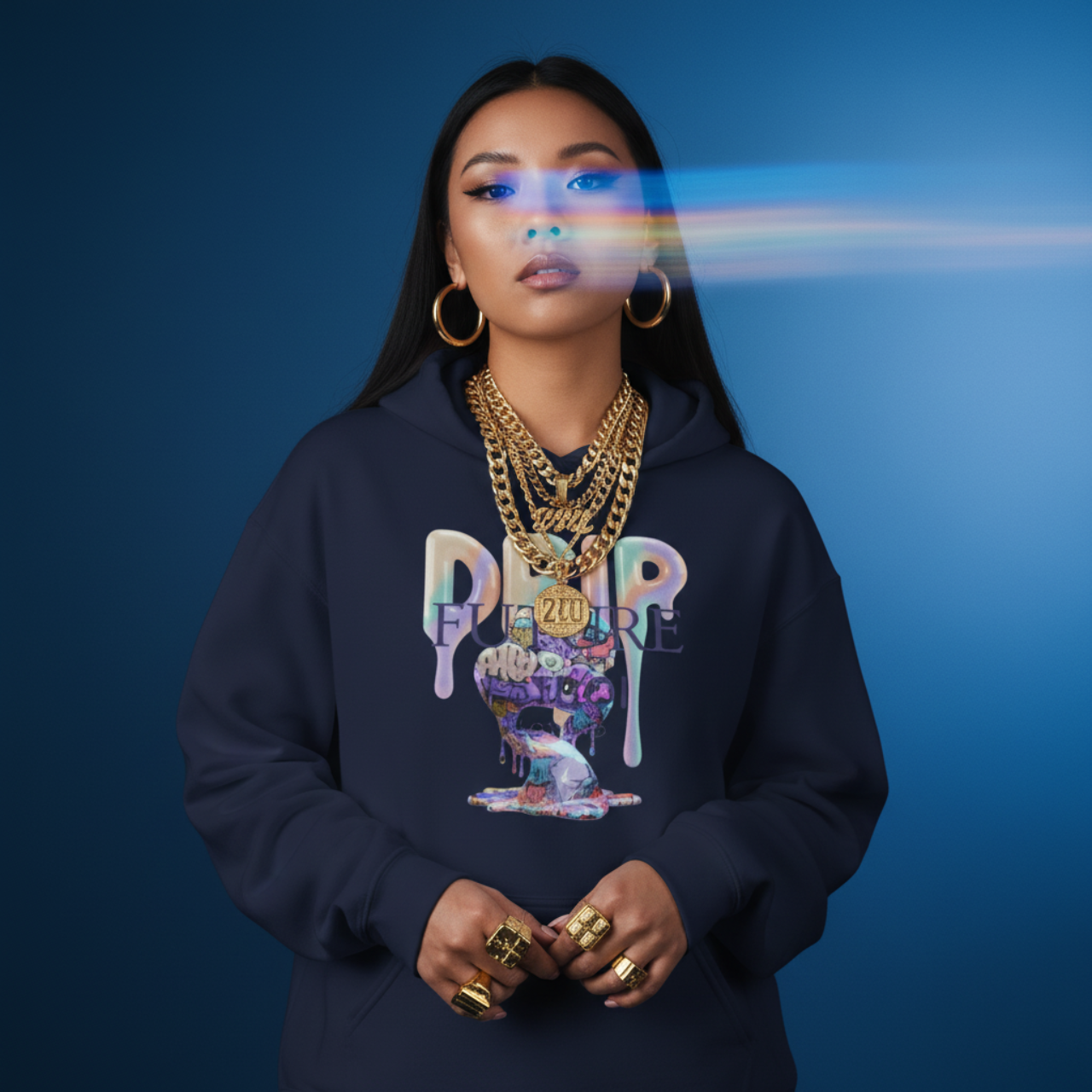 FUTURE F@TBOI GRAFFITI DIAMOND HOG DRIP - Trendy Drip Hoodie, Unisex Sweatshirt for Casual Wear, Streetwear Fashion, Gift for Friends, Cool Graphic Style