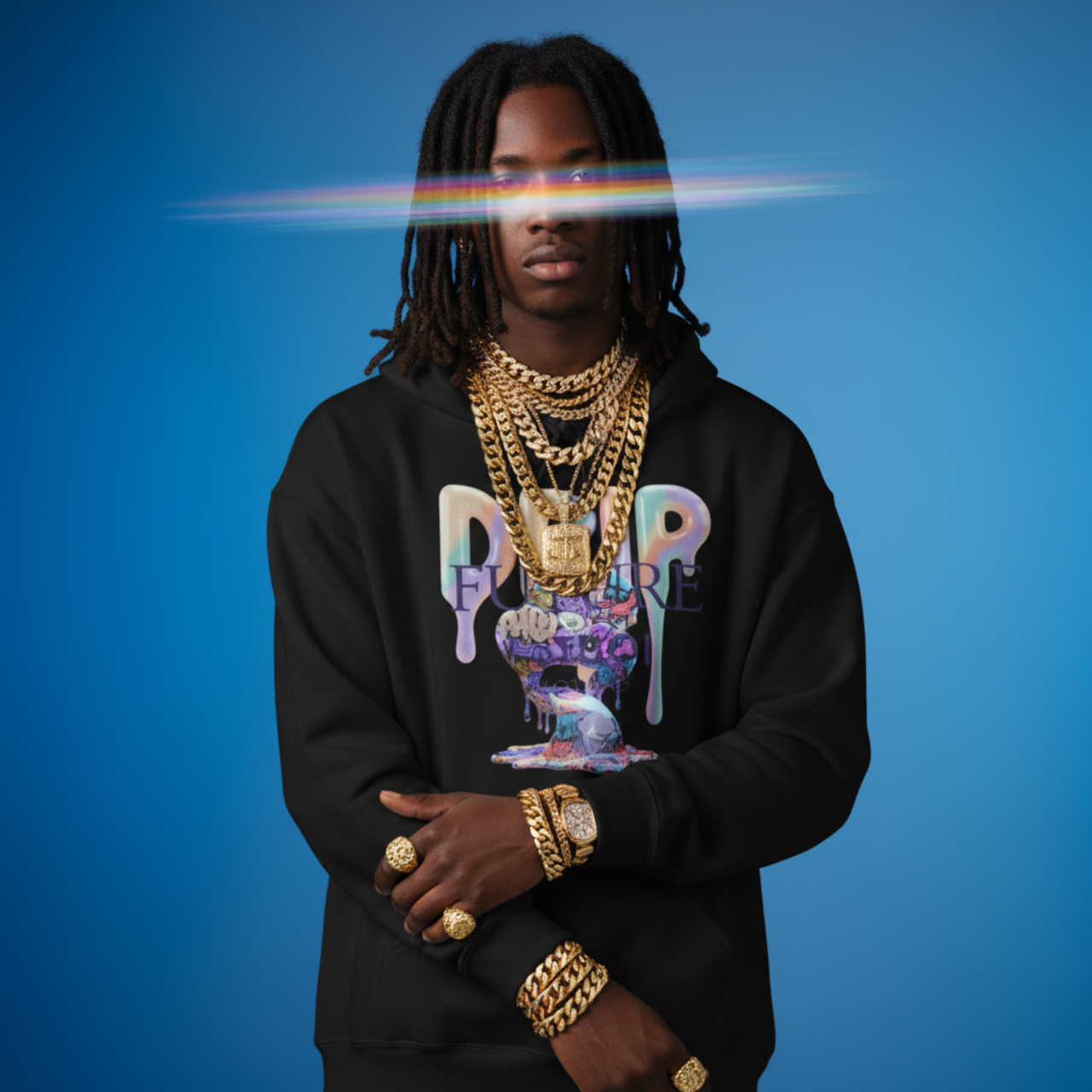 FUTURE F@TBOI GRAFFITI DIAMOND HOG DRIP - Trendy Drip Hoodie, Unisex Sweatshirt for Casual Wear, Streetwear Fashion, Gift for Friends, Cool Graphic Style