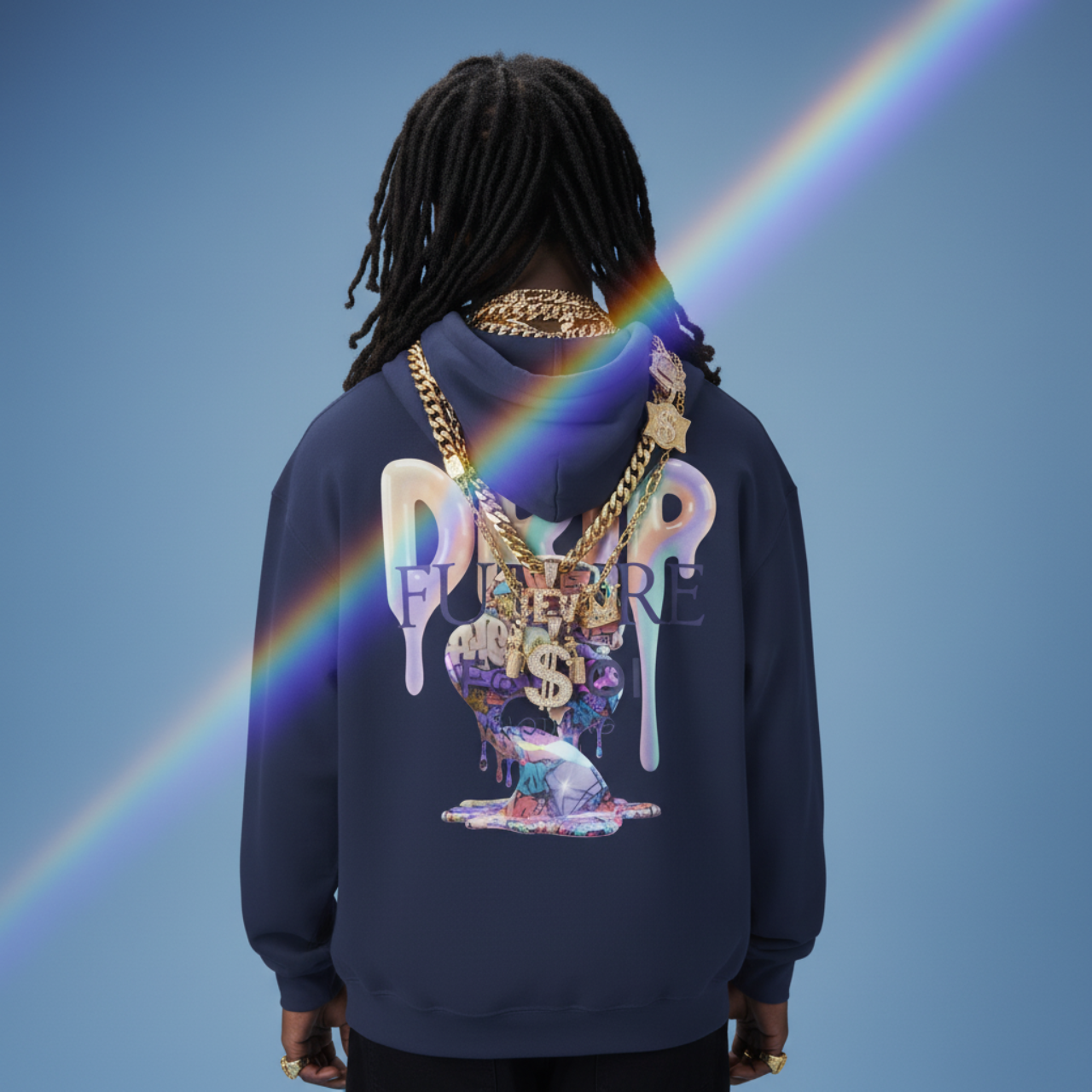 FUTURE F@TBOI GRAFFITI DIAMOND HOG DRIP - Trendy Drip Hoodie, Unisex Sweatshirt for Casual Wear, Streetwear Fashion, Gift for Friends, Cool Graphic Style