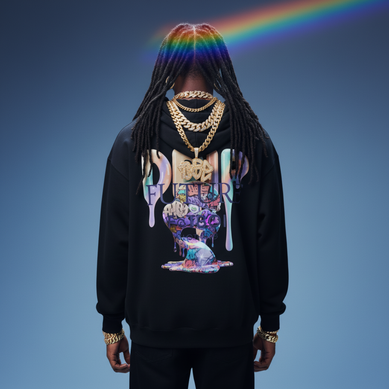 FUTURE F@TBOI GRAFFITI DIAMOND HOG DRIP - Trendy Drip Hoodie, Unisex Sweatshirt for Casual Wear, Streetwear Fashion, Gift for Friends, Cool Graphic Style