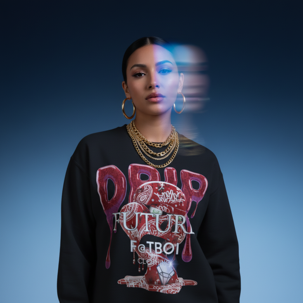 FUTURE F@TBOI RED PAISLEY HOG DRIP Streetwear Crewneck Sweatshirt