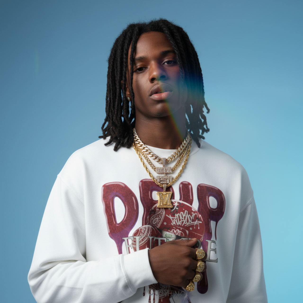 FUTURE F@TBOI RED PAISLEY HOG DRIP Streetwear Crewneck Sweatshirt