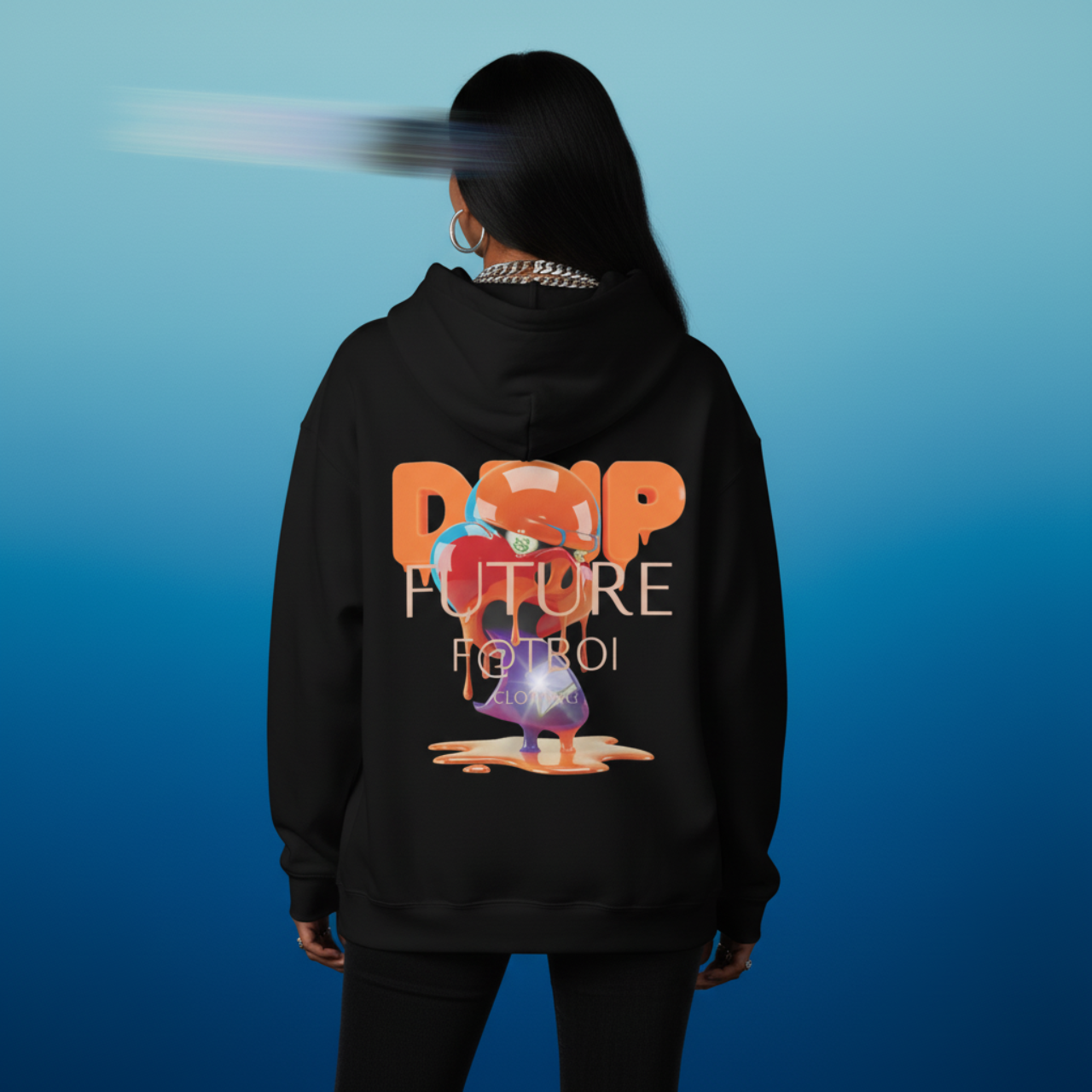 FUTURE F@TBOI HOG DRIP ORANGE CANDY - Creative and Trendy Unisex Hooded Sweatshirt for Everyday Style, Graphic Hoodie, Drip Artwork, Cozy Layering, Fun Fashion, Gift Idea