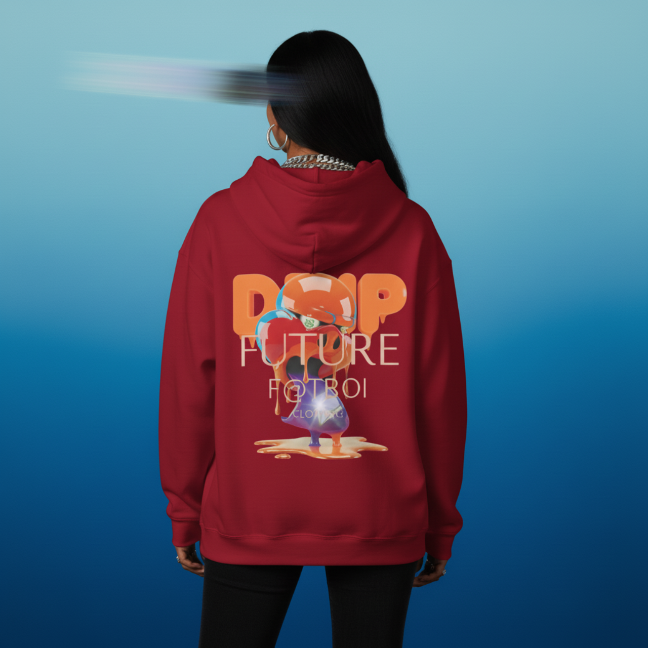 FUTURE F@TBOI HOG DRIP ORANGE CANDY - Creative and Trendy Unisex Hooded Sweatshirt for Everyday Style, Graphic Hoodie, Drip Artwork, Cozy Layering, Fun Fashion, Gift Idea