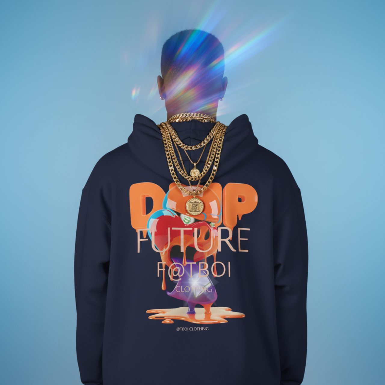 FUTURE F@TBOI HOG DRIP ORANGE CANDY - Creative and Trendy Unisex Hooded Sweatshirt for Everyday Style, Graphic Hoodie, Drip Artwork, Cozy Layering, Fun Fashion, Gift Idea