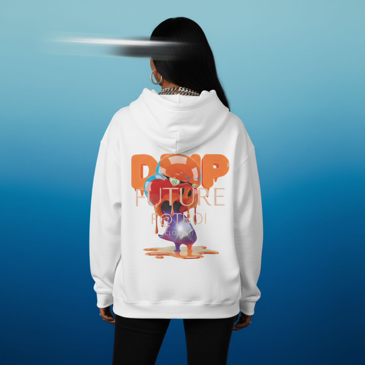 FUTURE F@TBOI HOG DRIP ORANGE CANDY - Creative and Trendy Unisex Hooded Sweatshirt for Everyday Style, Graphic Hoodie, Drip Artwork, Cozy Layering, Fun Fashion, Gift Idea