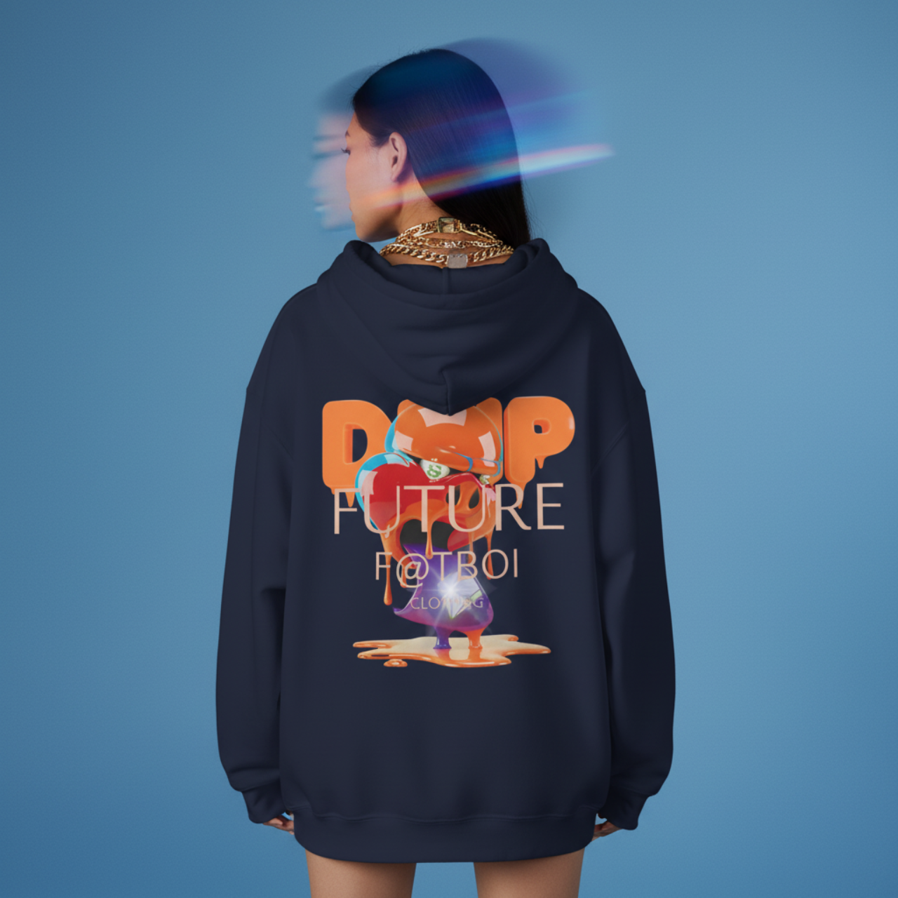 FUTURE F@TBOI HOG DRIP ORANGE CANDY - Creative and Trendy Unisex Hooded Sweatshirt for Everyday Style, Graphic Hoodie, Drip Artwork, Cozy Layering, Fun Fashion, Gift Idea