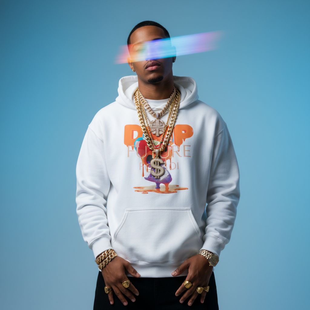 FUTURE F@TBOI HOG DRIP ORANGE CANDY - Creative and Trendy Unisex Hooded Sweatshirt for Everyday Style, Graphic Hoodie, Drip Artwork, Cozy Layering, Fun Fashion, Gift Idea