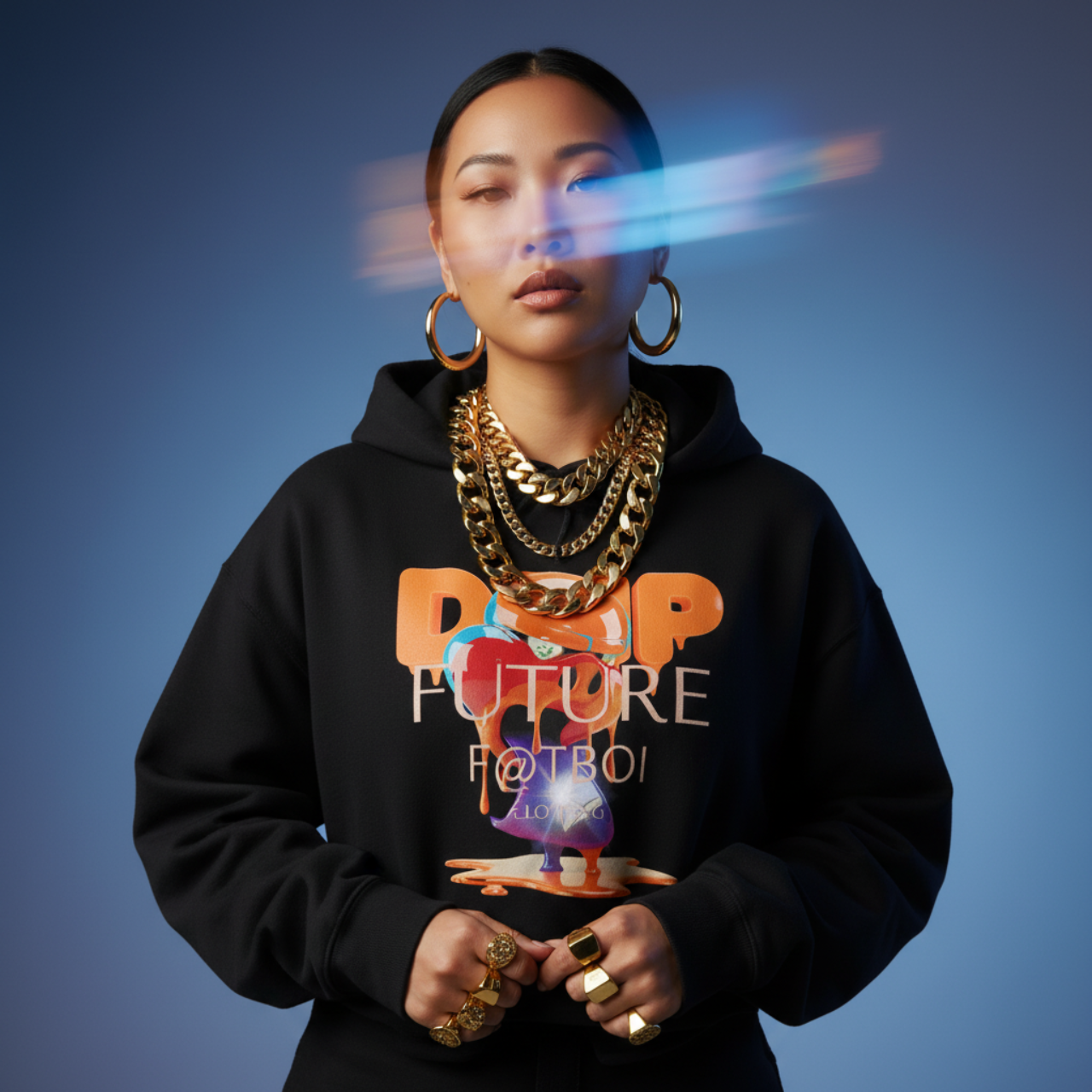 FUTURE F@TBOI HOG DRIP ORANGE CANDY - Creative and Trendy Unisex Hooded Sweatshirt for Everyday Style, Graphic Hoodie, Drip Artwork, Cozy Layering, Fun Fashion, Gift Idea