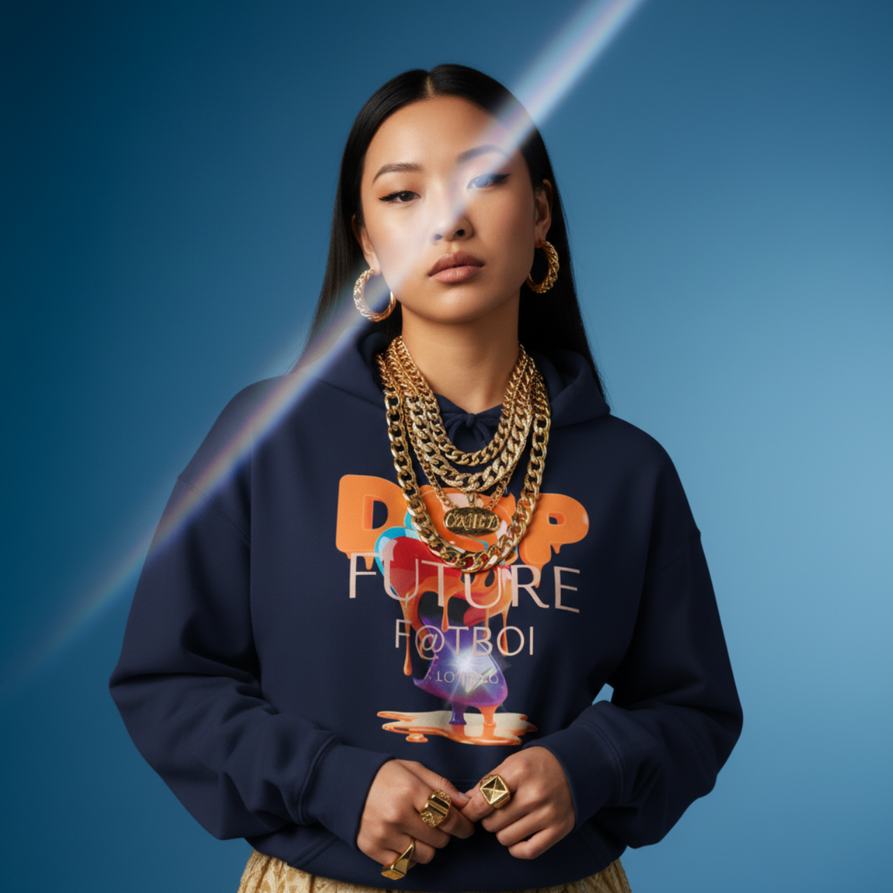 FUTURE F@TBOI HOG DRIP ORANGE CANDY - Creative and Trendy Unisex Hooded Sweatshirt for Everyday Style, Graphic Hoodie, Drip Artwork, Cozy Layering, Fun Fashion, Gift Idea