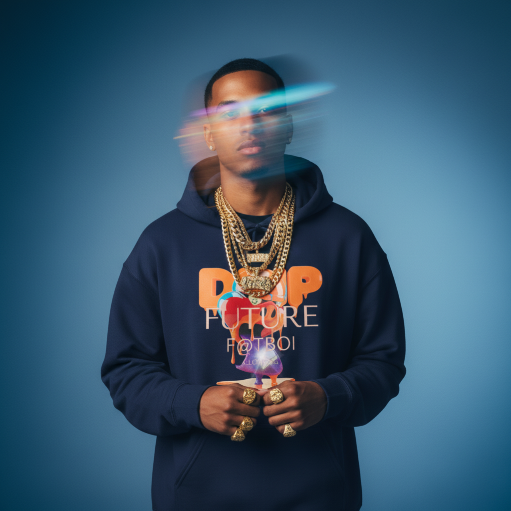 FUTURE F@TBOI HOG DRIP ORANGE CANDY - Creative and Trendy Unisex Hooded Sweatshirt for Everyday Style, Graphic Hoodie, Drip Artwork, Cozy Layering, Fun Fashion, Gift Idea