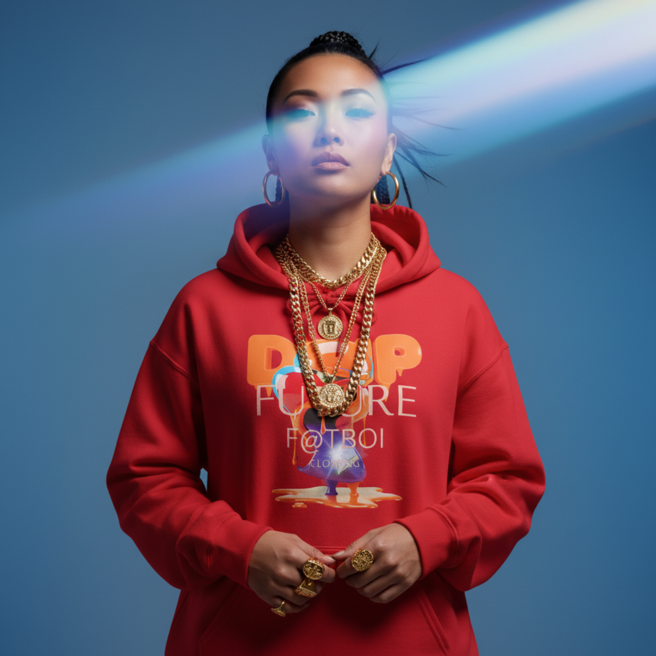 FUTURE F@TBOI HOG DRIP ORANGE CANDY - Creative and Trendy Unisex Hooded Sweatshirt for Everyday Style, Graphic Hoodie, Drip Artwork, Cozy Layering, Fun Fashion, Gift Idea