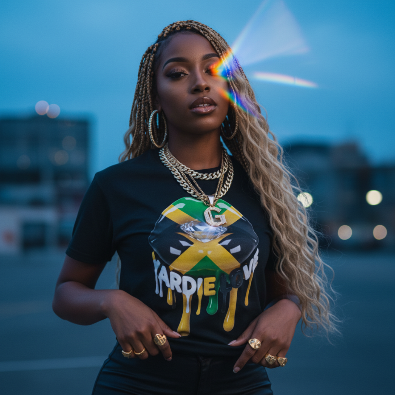 YARDIE LOVE - Jamaican Vibe - Unisex Heavy Cotton Tee, Perfect for Summer Festivals, Pride Events, Casual Outings, Gifts for Creatives, Beachwear, [...]