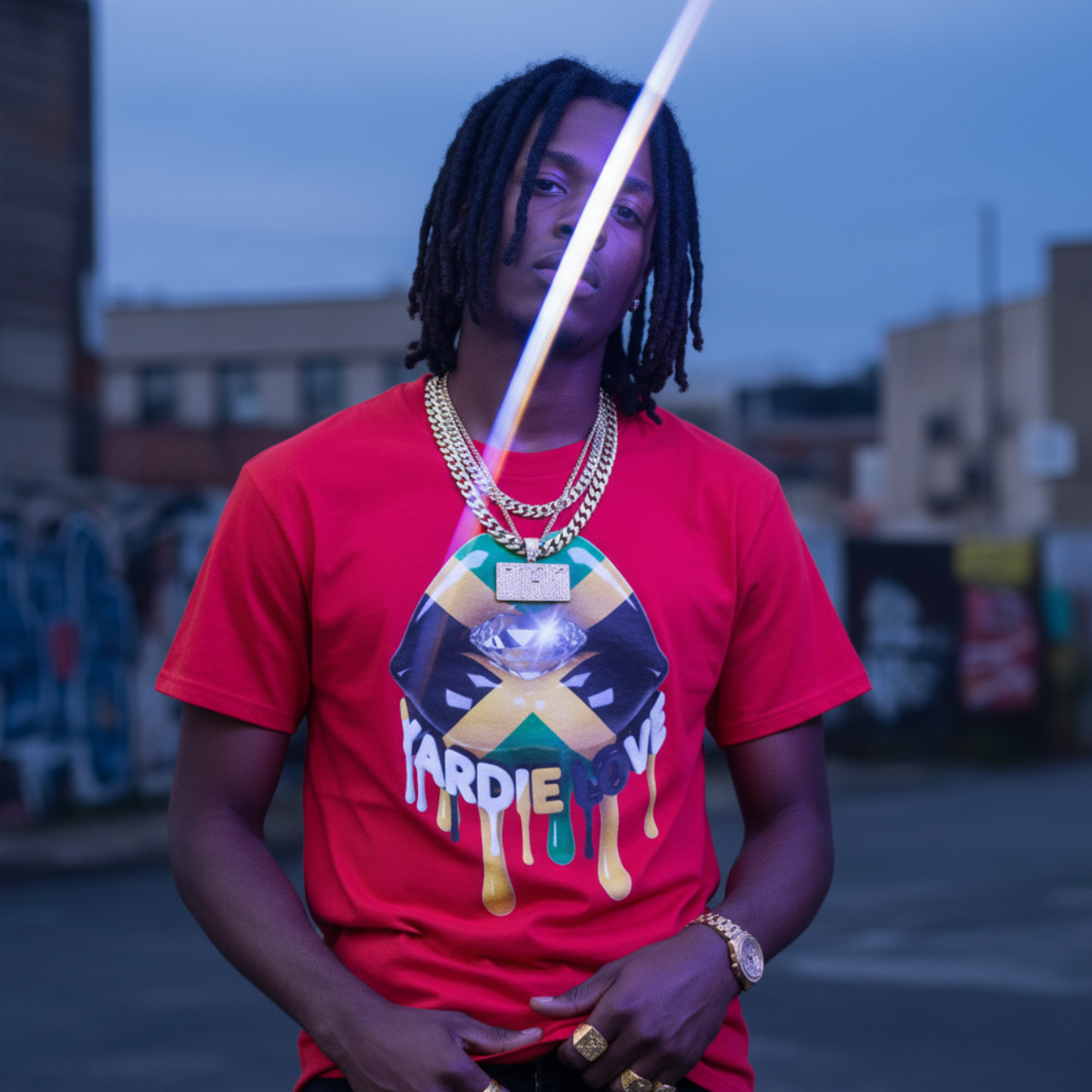 YARDIE LOVE - Jamaican Vibe - Unisex Heavy Cotton Tee, Perfect for Summer Festivals, Pride Events, Casual Outings, Gifts for Creatives, Beachwear, [...]