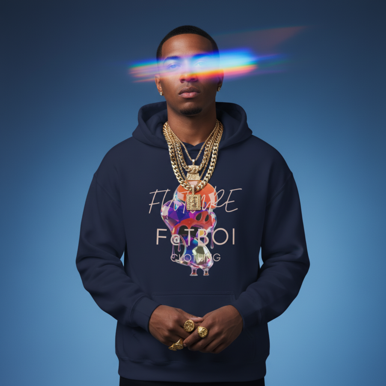 FUTRE F@TBOI DIAMOND DRIP HOG - Vibe Hoodie, Unisex Heavy Blend Sweatshirt, Inspirational Gift, Trendy Layering Piece, Perfect for Holidays, Cozy Wear