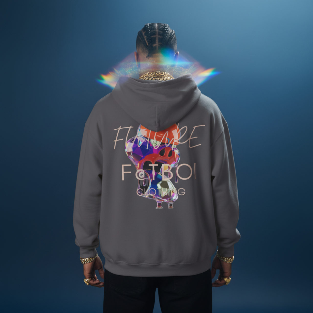 FUTRE F@TBOI DIAMOND DRIP HOG - Vibe Hoodie, Unisex Heavy Blend Sweatshirt, Inspirational Gift, Trendy Layering Piece, Perfect for Holidays, Cozy Wear