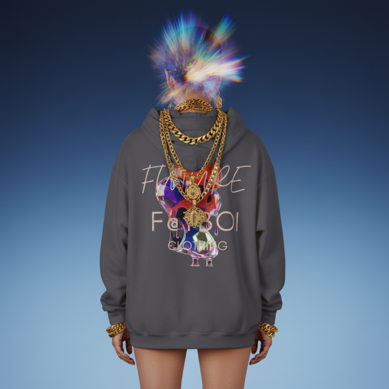 FUTRE F@TBOI DIAMOND DRIP HOG - Vibe Hoodie, Unisex Heavy Blend Sweatshirt, Inspirational Gift, Trendy Layering Piece, Perfect for Holidays, Cozy Wear