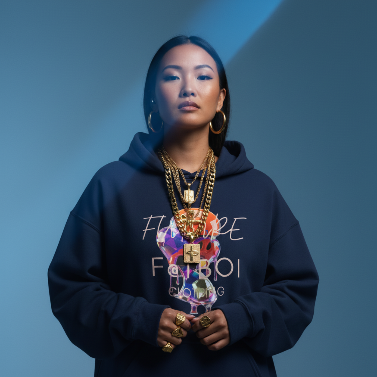 FUTRE F@TBOI DIAMOND DRIP HOG - Vibe Hoodie, Unisex Heavy Blend Sweatshirt, Inspirational Gift, Trendy Layering Piece, Perfect for Holidays, Cozy Wear