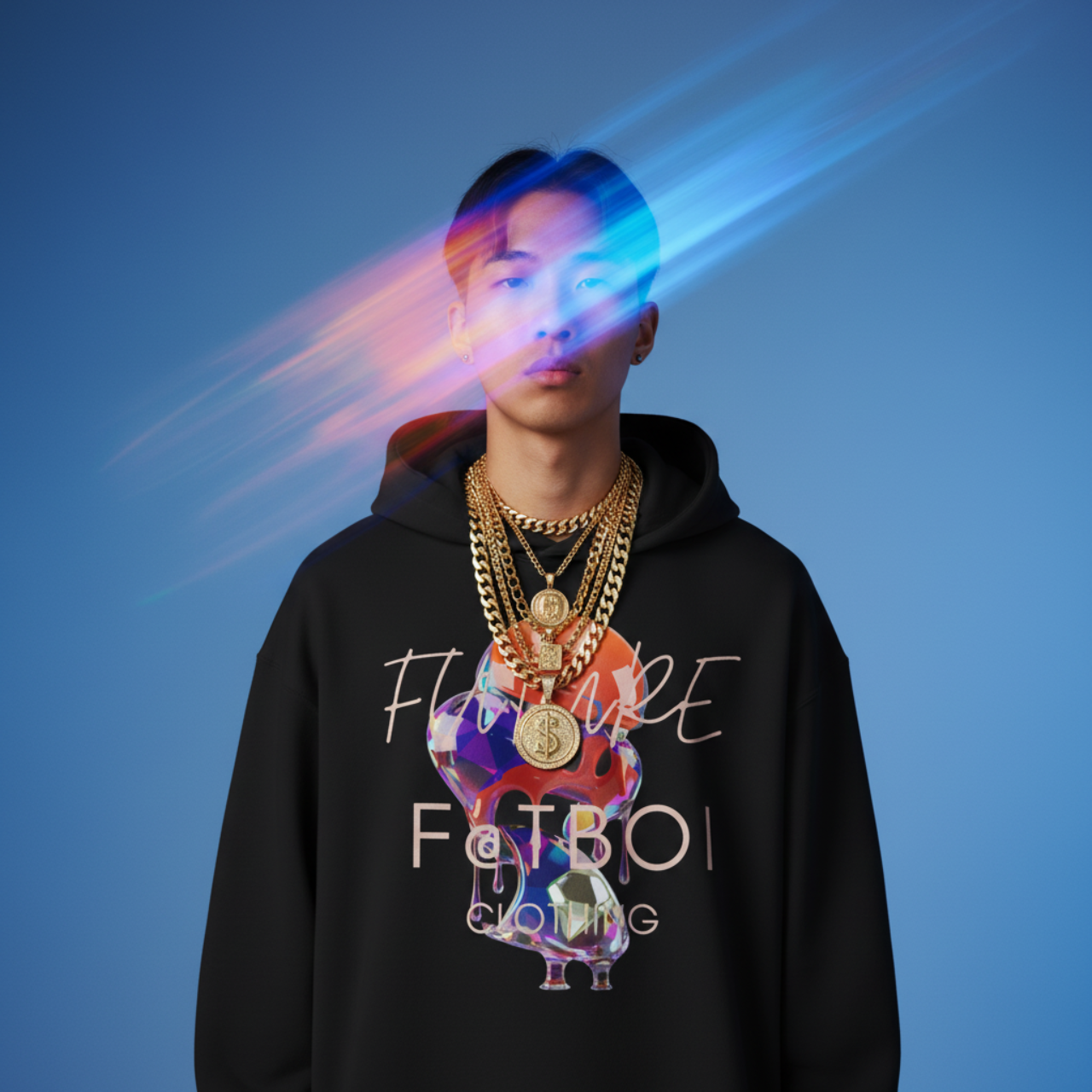 FUTRE F@TBOI DIAMOND DRIP HOG - Vibe Hoodie, Unisex Heavy Blend Sweatshirt, Inspirational Gift, Trendy Layering Piece, Perfect for Holidays, Cozy Wear