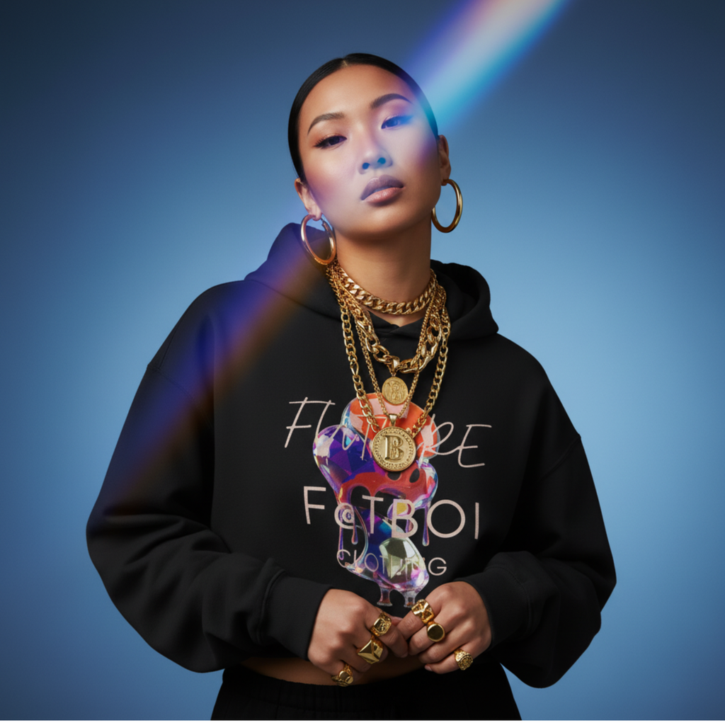 FUTRE F@TBOI DIAMOND DRIP HOG - Vibe Hoodie, Unisex Heavy Blend Sweatshirt, Inspirational Gift, Trendy Layering Piece, Perfect for Holidays, Cozy Wear