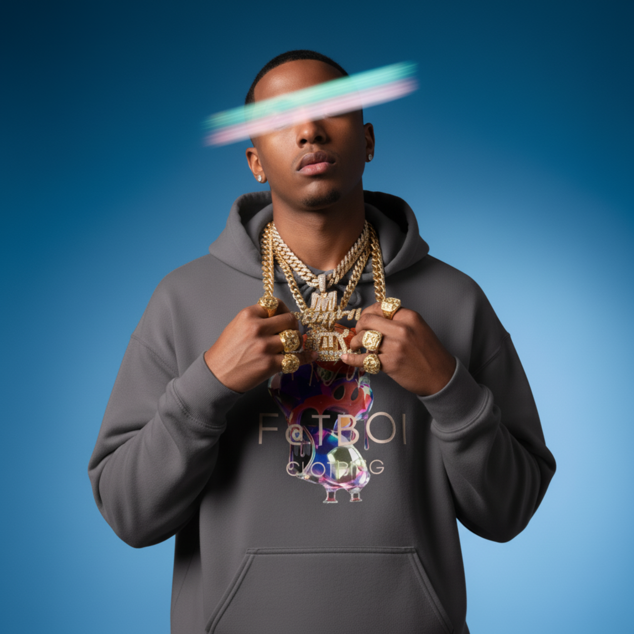 FUTRE F@TBOI DIAMOND DRIP HOG - Vibe Hoodie, Unisex Heavy Blend Sweatshirt, Inspirational Gift, Trendy Layering Piece, Perfect for Holidays, Cozy Wear