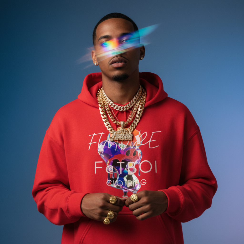 FUTRE F@TBOI DIAMOND DRIP HOG - Vibe Hoodie, Unisex Heavy Blend Sweatshirt, Inspirational Gift, Trendy Layering Piece, Perfect for Holidays, Cozy Wear