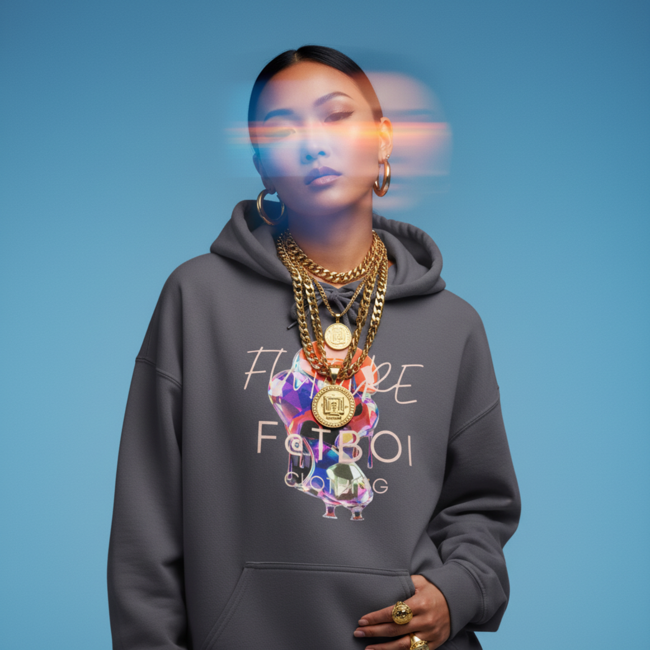 FUTRE F@TBOI DIAMOND DRIP HOG - Vibe Hoodie, Unisex Heavy Blend Sweatshirt, Inspirational Gift, Trendy Layering Piece, Perfect for Holidays, Cozy Wear