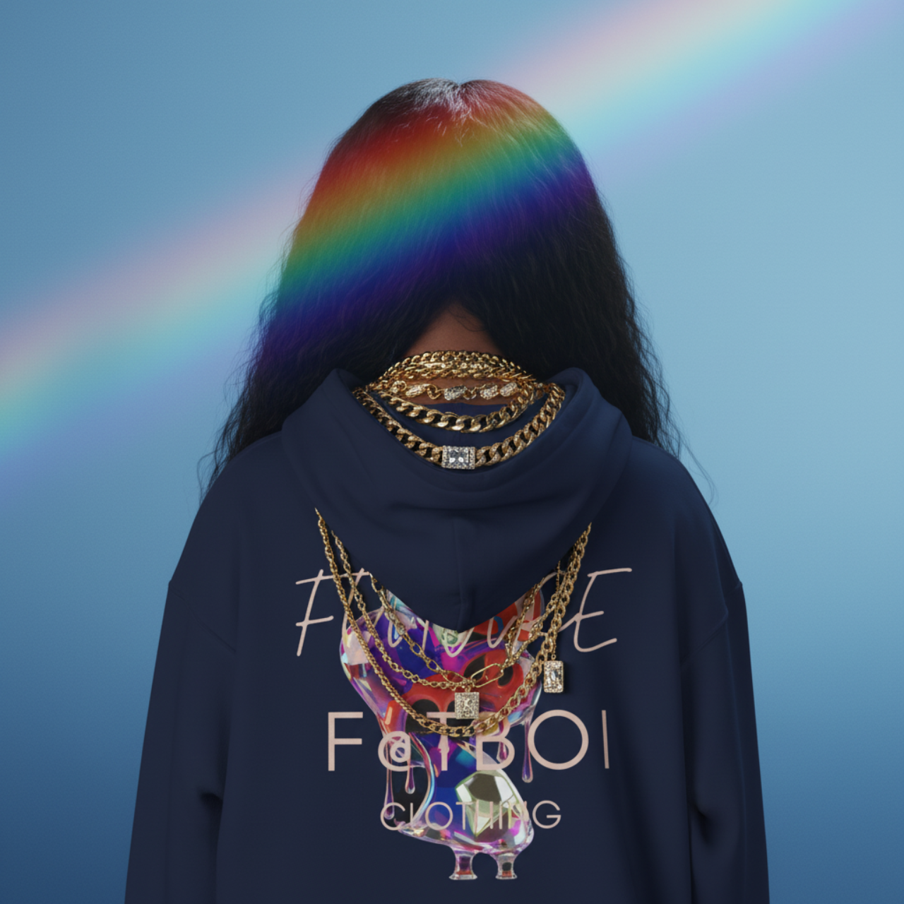 FUTRE F@TBOI DIAMOND DRIP HOG - Vibe Hoodie, Unisex Heavy Blend Sweatshirt, Inspirational Gift, Trendy Layering Piece, Perfect for Holidays, Cozy Wear